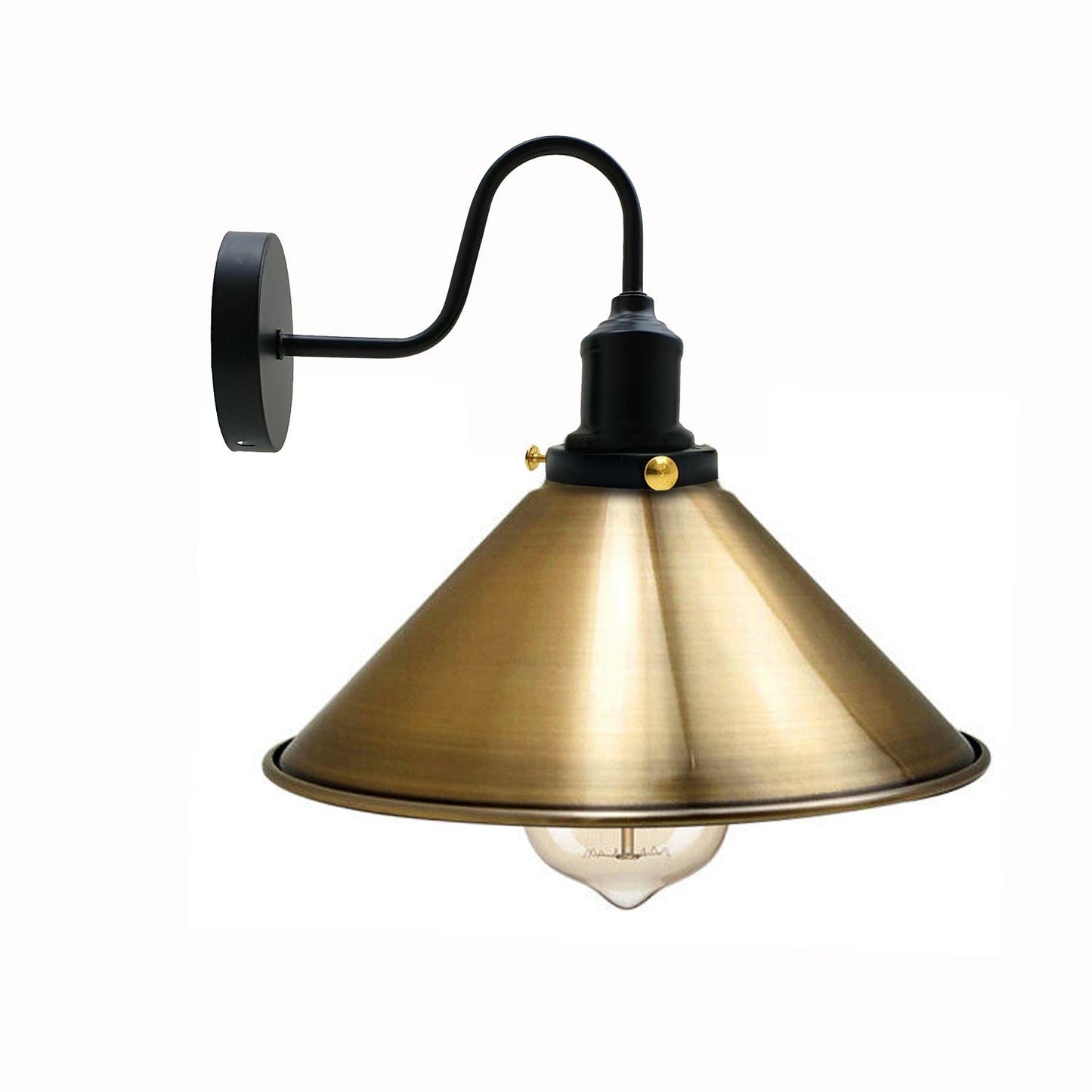 Vintage Industrial Metal Cone Shade Lighting Indoor Wall Sconce Light Fittings~3389-4