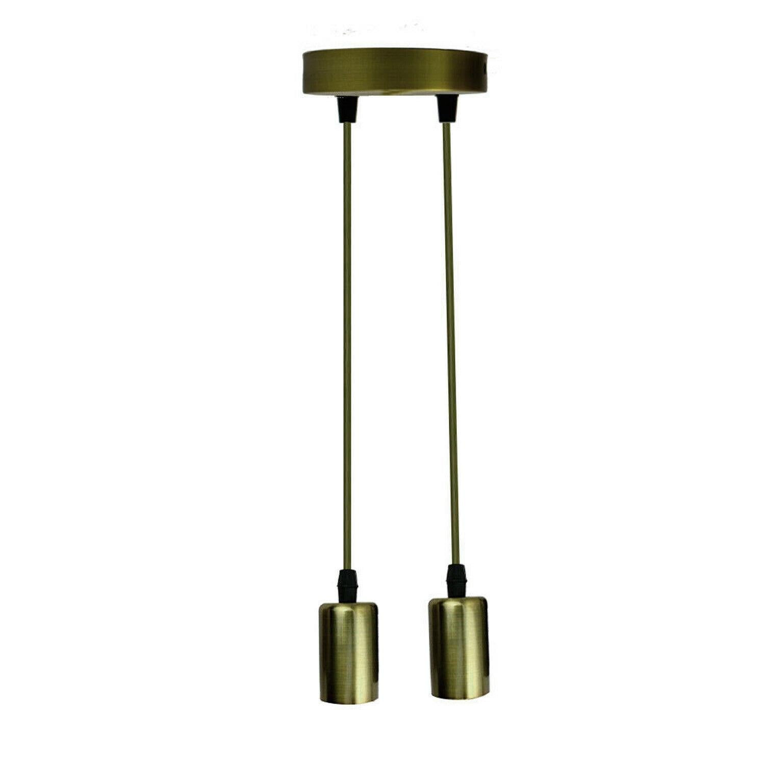 Ceiling Light Bulb Holder Pendant Light Metal E27 Light Bulb Holders for Living Room, Dining Room and Kitchen Island~1294-1