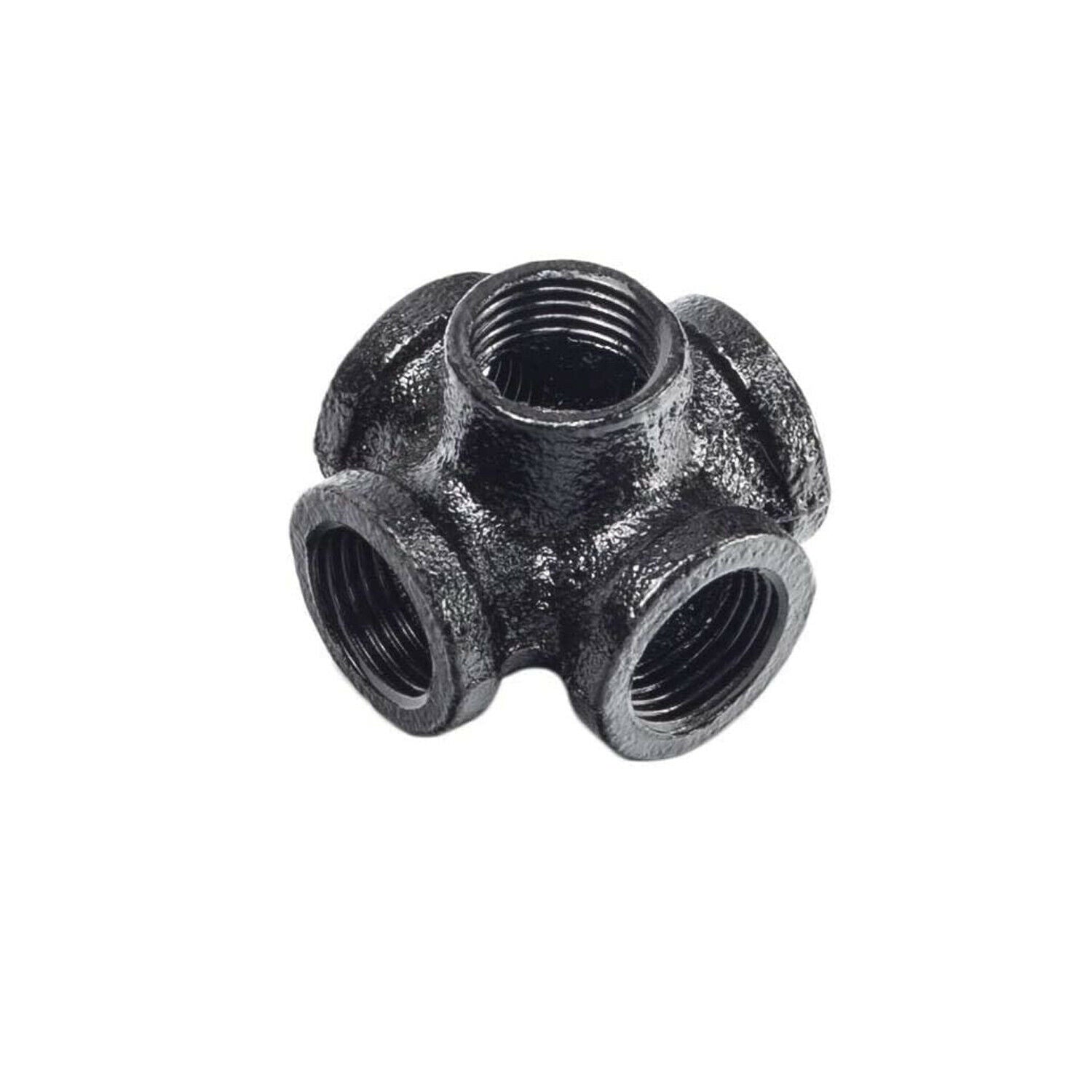 3/4 BSP MALLEABLE iron pipe BLACK Painted STEAM PUNK Cast Iron pipe fitting~3641-7