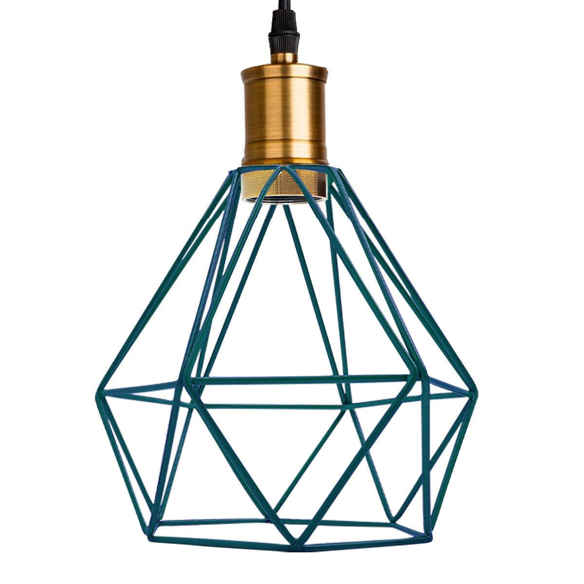 Industrial Retro style 3-Light Pendant lights Adjustable Cord with Diamond Metal Cages~1255-24