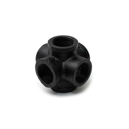 3/4 BSP MALLEABLE iron pipe BLACK Painted STEAM PUNK Cast Iron pipe fitting~3641-8
