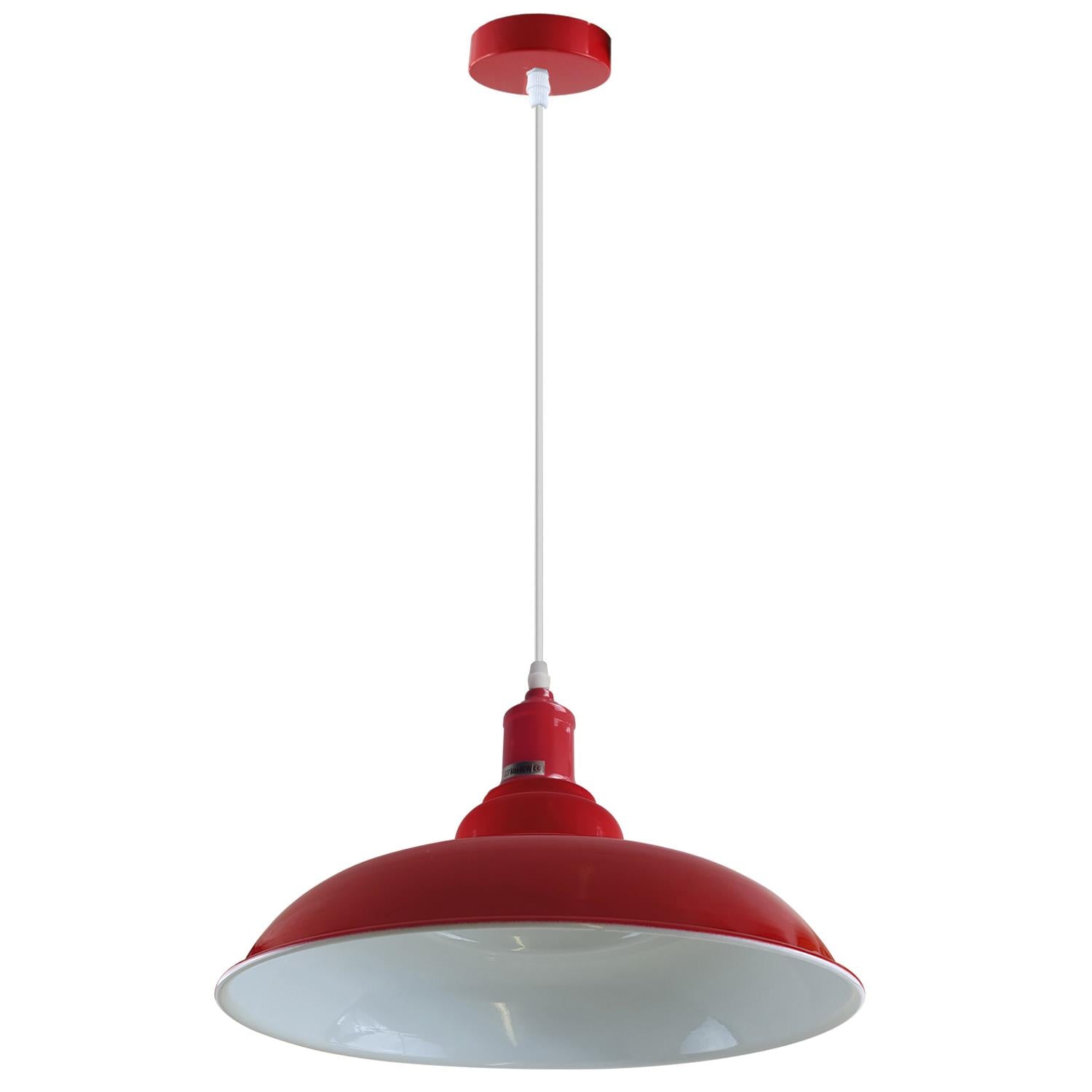 Modern Red Lighting Pendant Shade Metal Retro Bedroom Kitchen Modern Light Style Home~1435-27