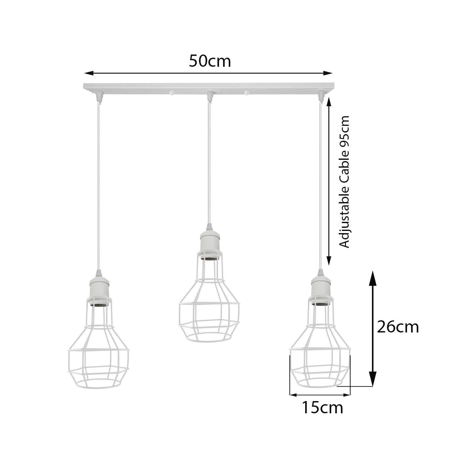 Modern Loft Vintage Industrial Retro Wire Cage Shade Pendant Light~3401-17