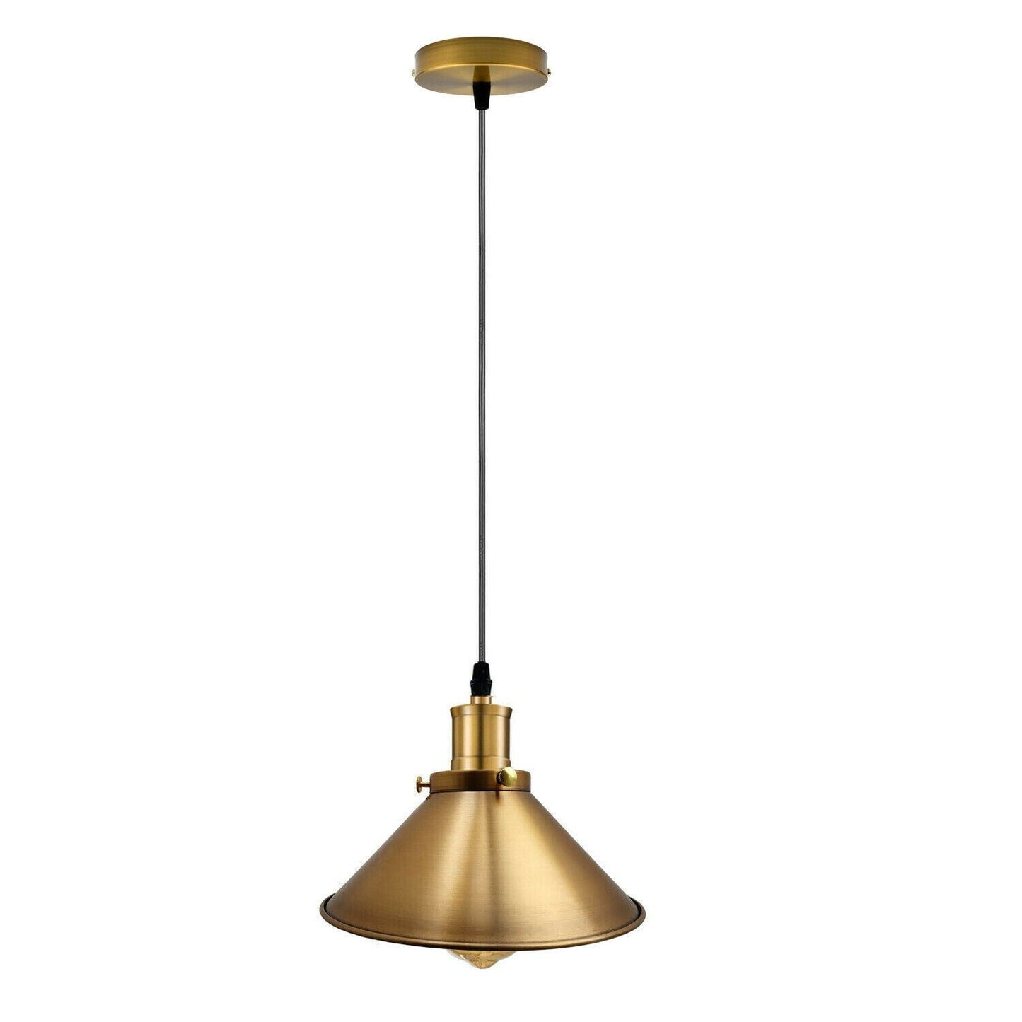 Modern Industrial Style Metal Cage Single Pendant Light Yellow brass Ceiling Light Fixture~1262-10