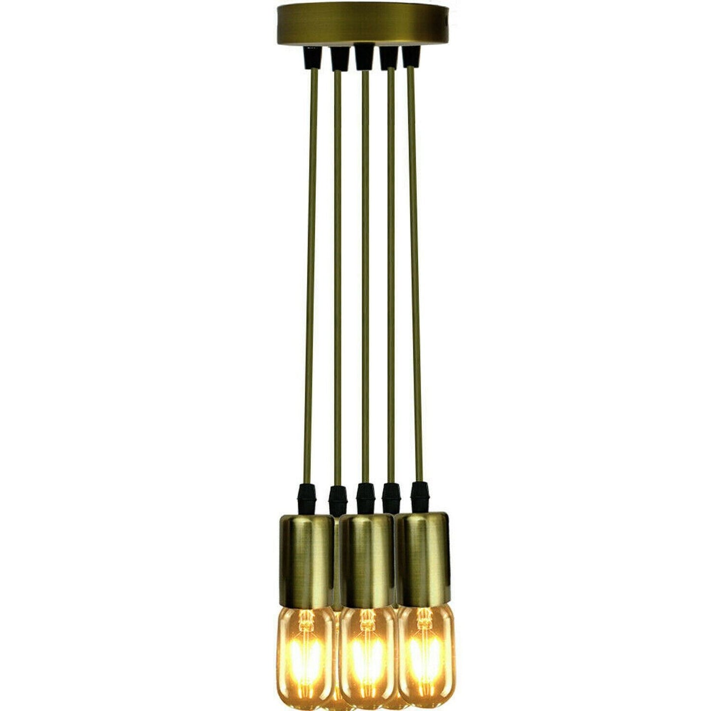 Ceiling Light Bulb Holder Pendant Light Metal E27 Light Bulb Holders for Living Room, Dining Room and Kitchen Island~1294-15