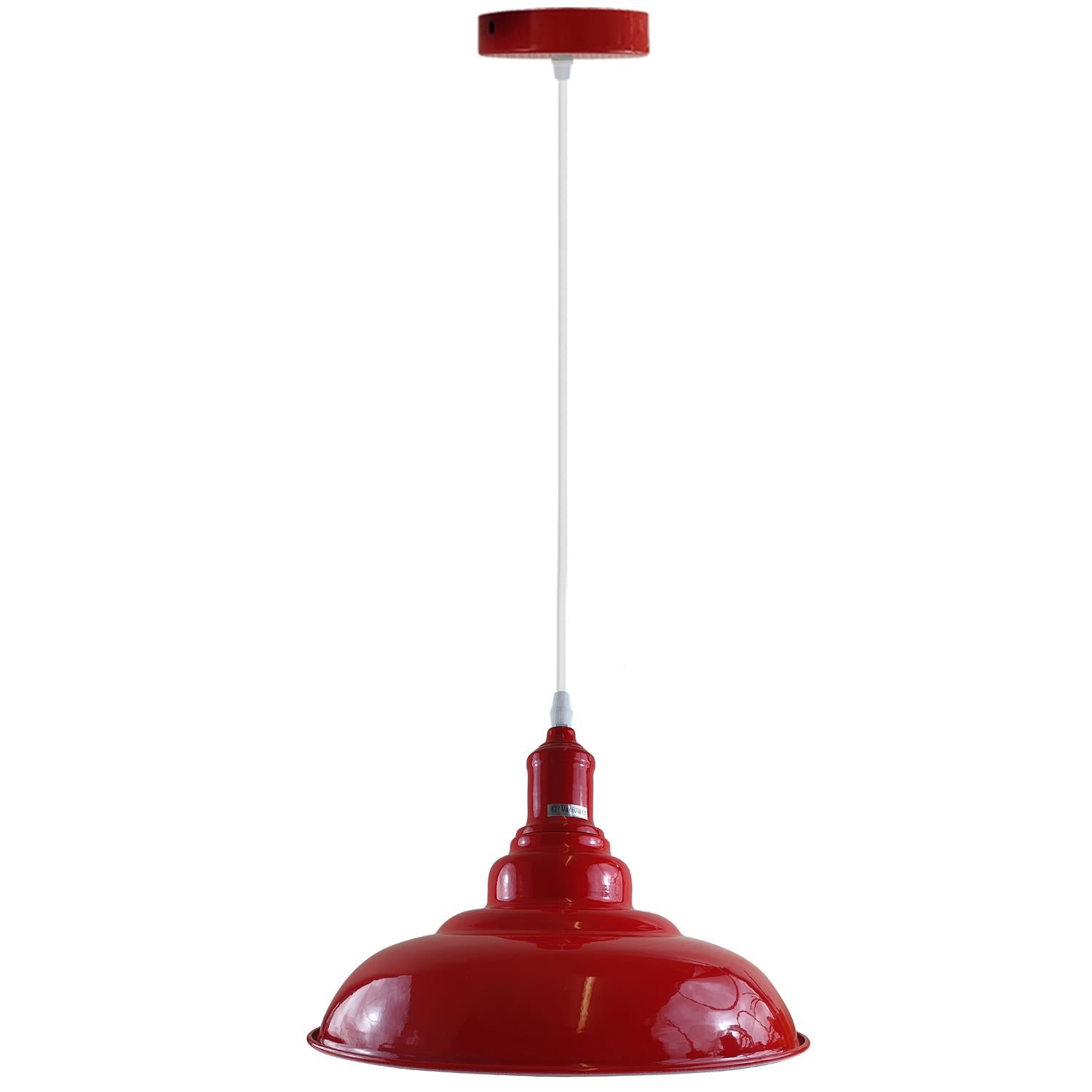 Modern Red Lighting Pendant Shade Metal Retro Bedroom Kitchen Modern Light Style Home~1435-3