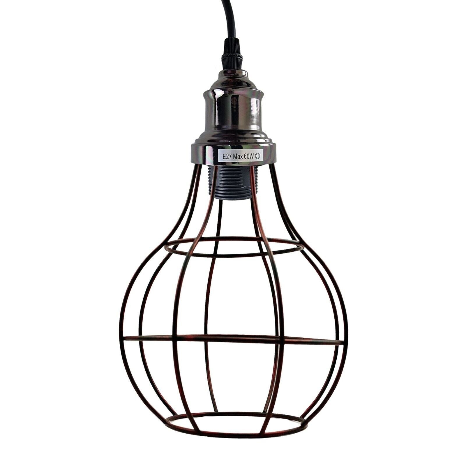 Industrial Kitchen Island Chandelier 3 Light Cage Ceiling Hanging Pendant Lamp~4067-16