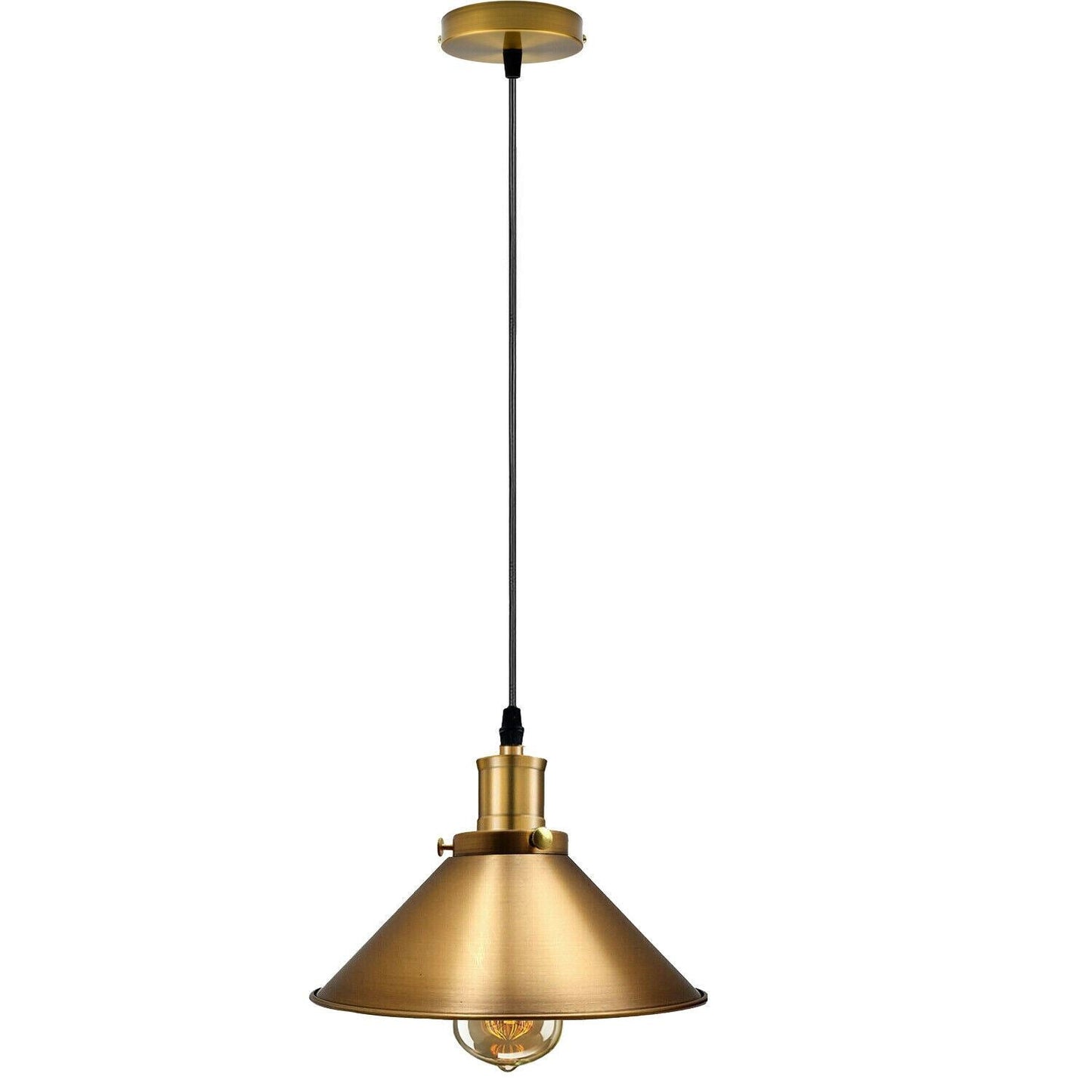 Modern Industrial Style Metal Cage Single Pendant Light Yellow brass Ceiling Light Fixture~1262-1