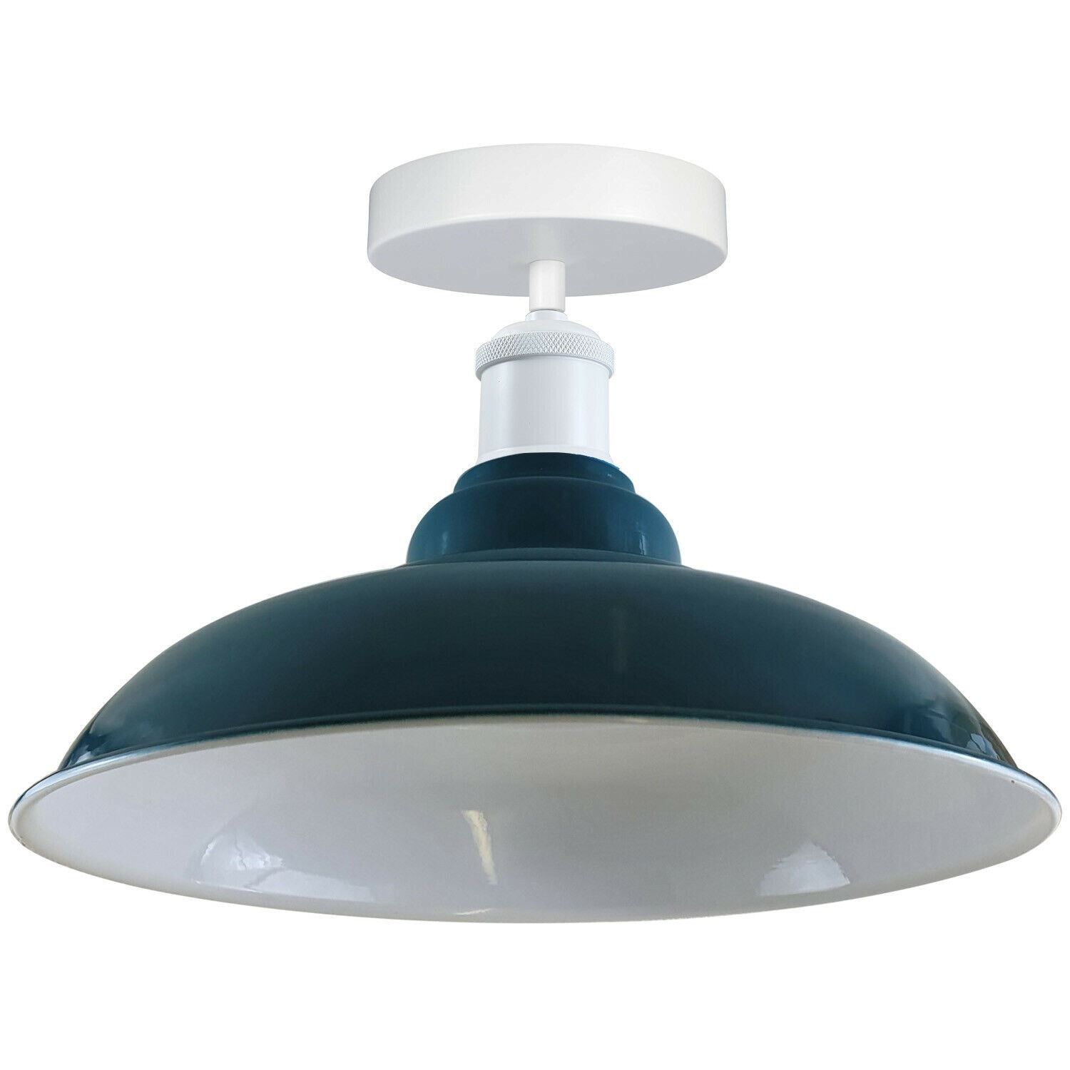 Modern Industrial Style Ceiling Light Fittings Metal Flush Mount Bowl Shape Shade Indoor Lighting, E27 Base~1192-6