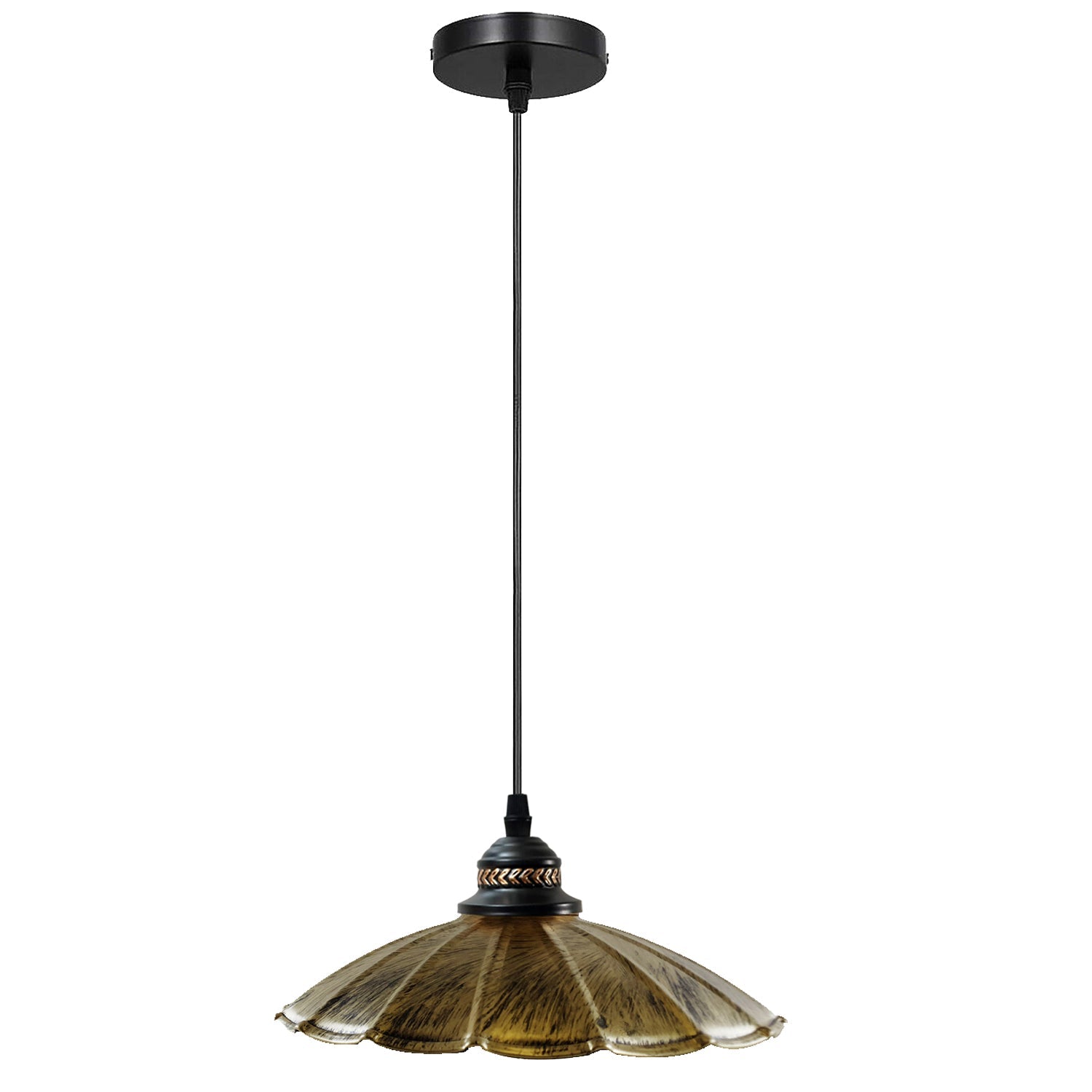 Wavy Shade Retro Style Metal Vintage Ceiling Pendant Lamp Light Modern Lighting Industrial Design~1411-1
