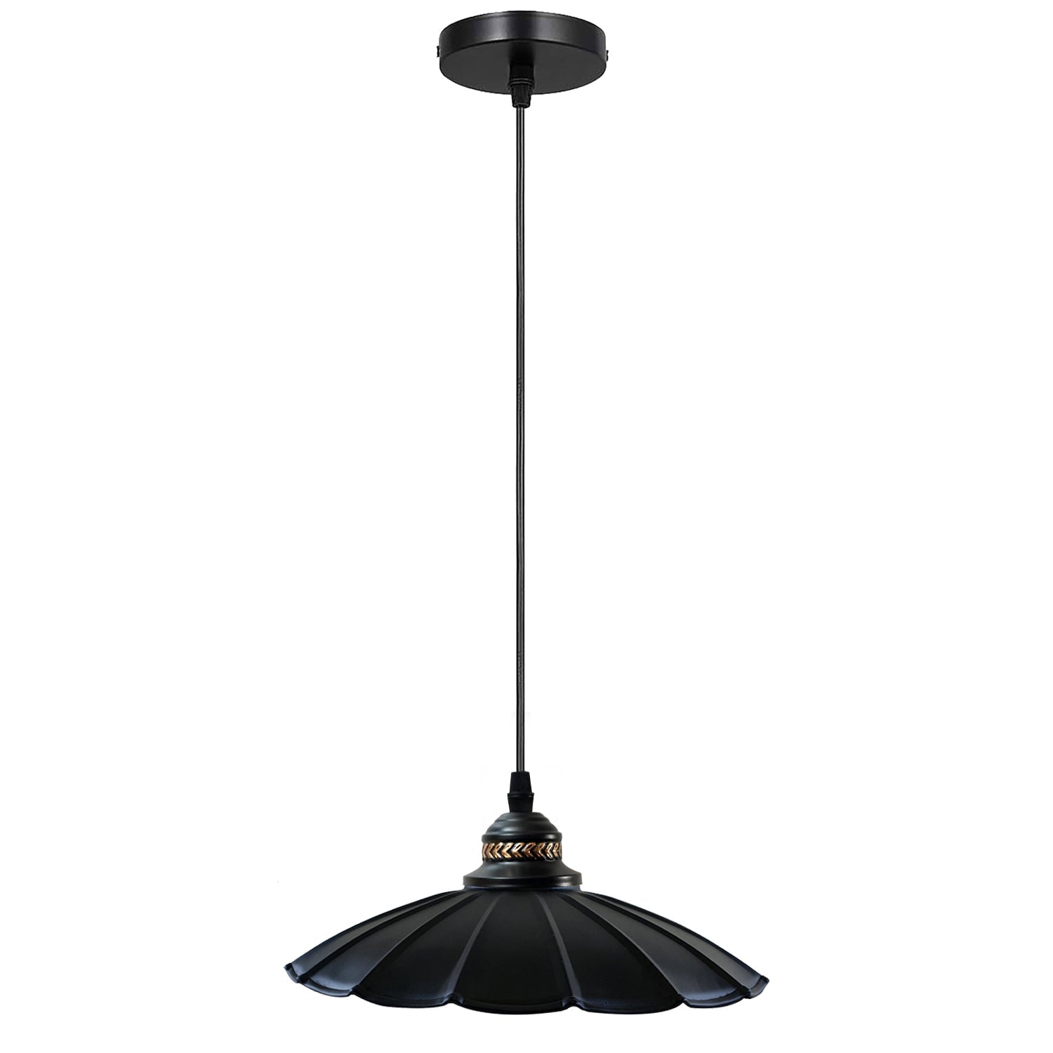 Wavy Shade Retro Style Metal Vintage Ceiling Pendant Lamp Light Modern Lighting Industrial Design~1411-6