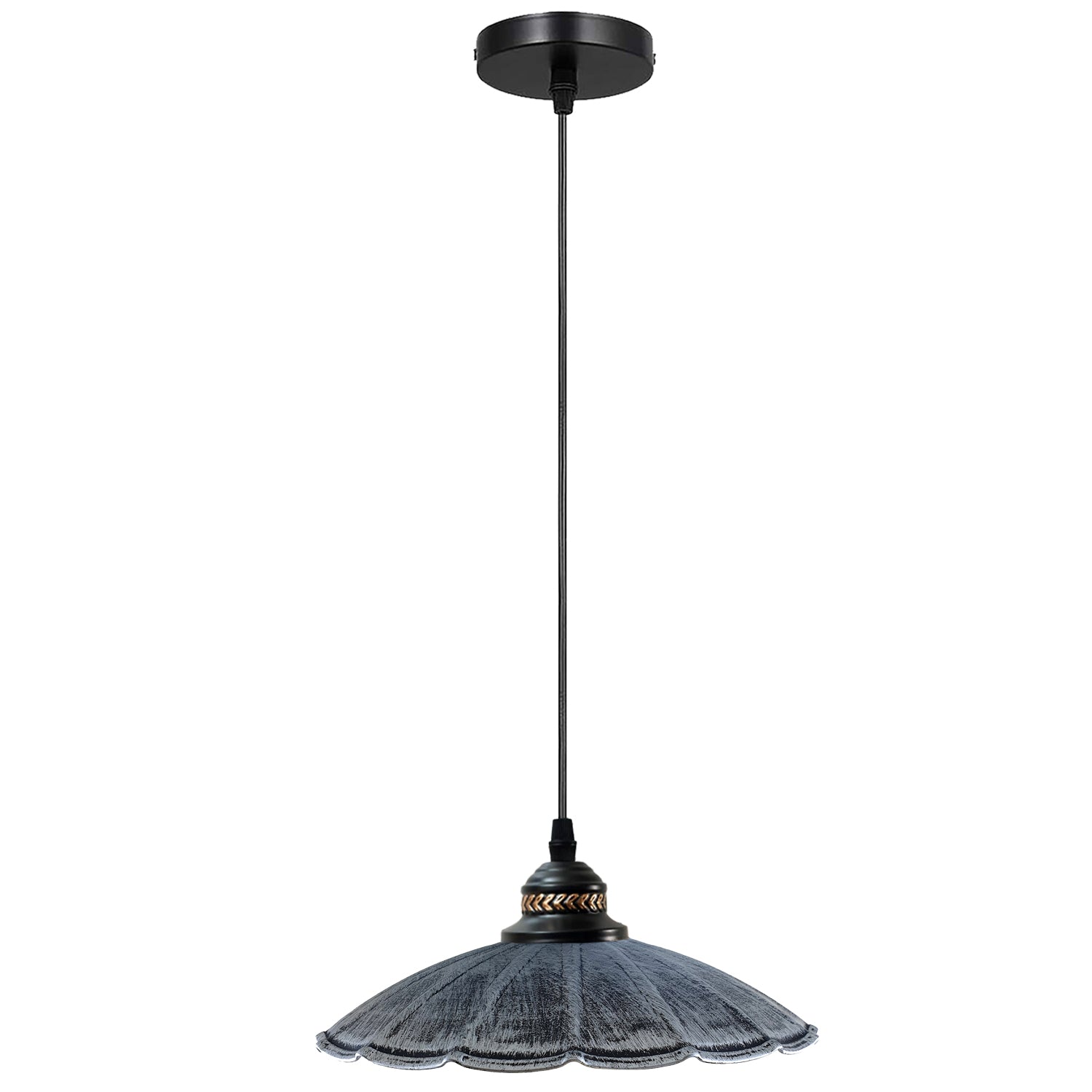 Wavy Shade Retro Style Metal Vintage Ceiling Pendant Lamp Light Modern Lighting Industrial Design~1411-8