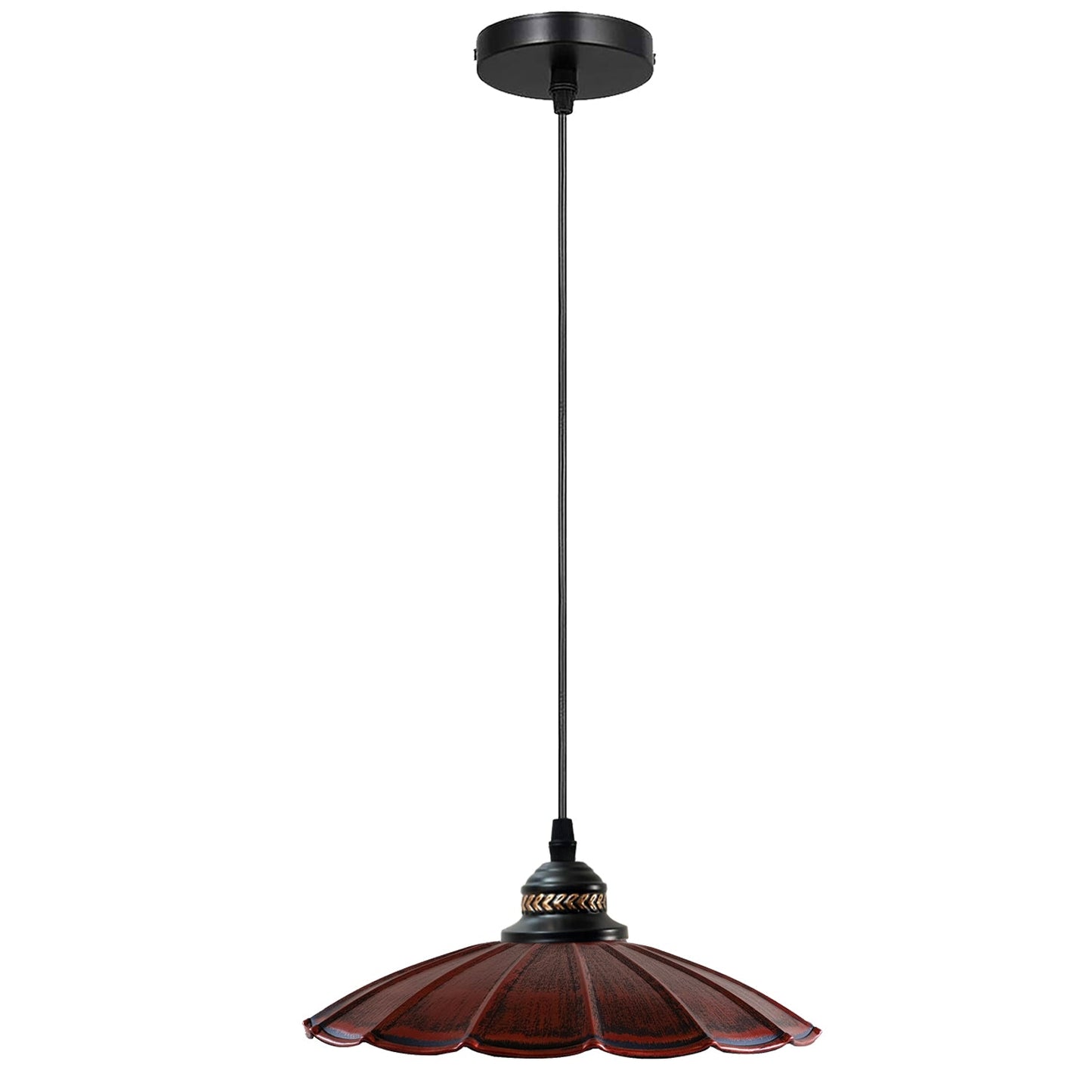 Wavy Shade Retro Style Metal Vintage Ceiling Pendant Lamp Light Modern Lighting Industrial Design~1411-4