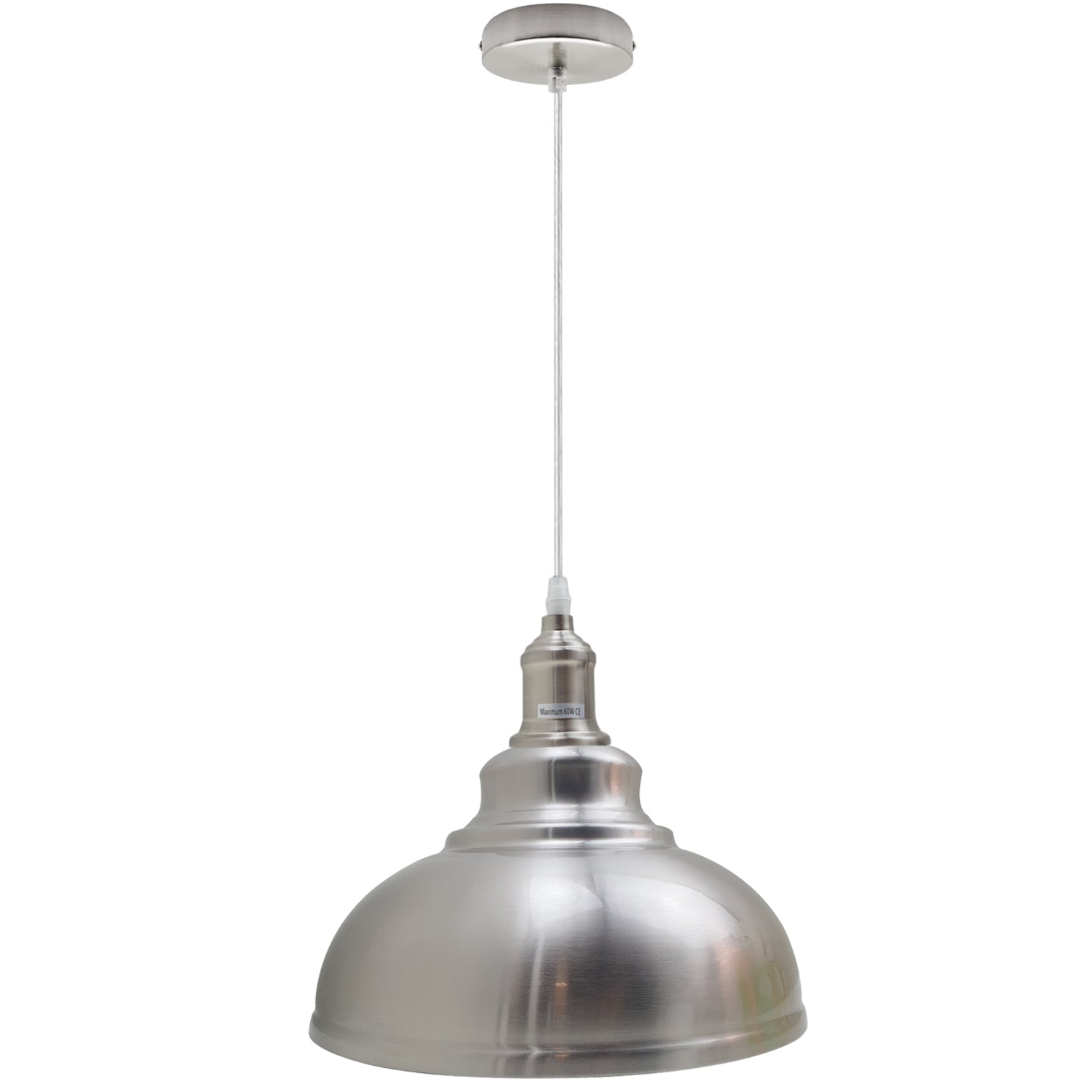 Pendant Lighting Metal Industrial Vintage Hanging Ceiling, Satin Nickel, for Kitchen Home Lighting~1268-3