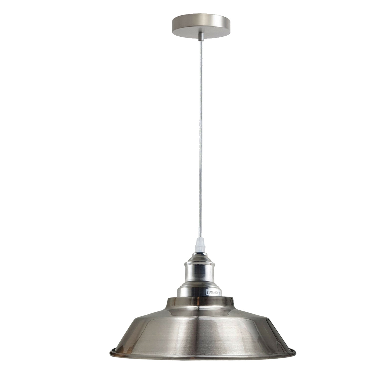 Pendant Lighting Metal Industrial Vintage Hanging Ceiling, Satin Nickel, for Kitchen Home Lighting~1268-1