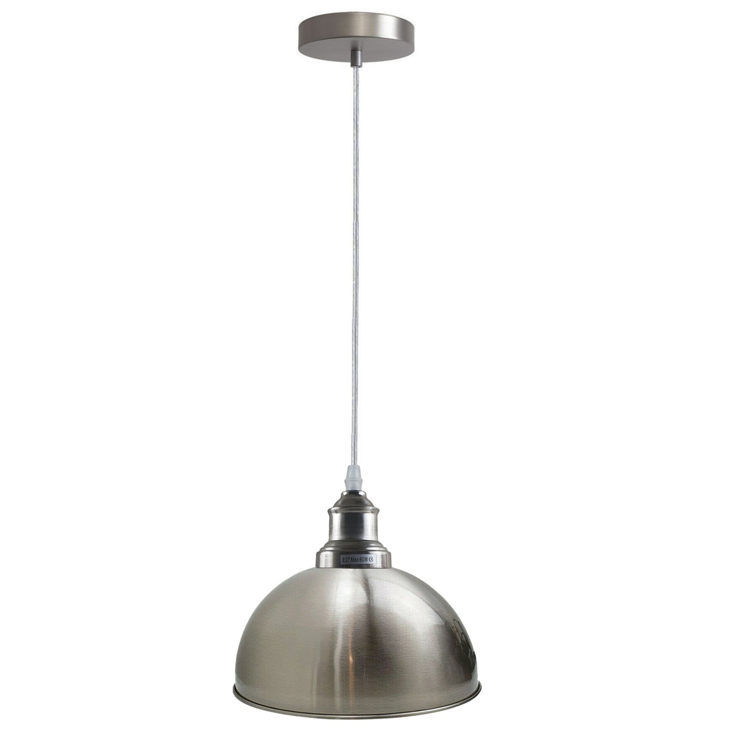 Pendant Lighting Metal Industrial Vintage Hanging Ceiling, Satin Nickel, for Kitchen Home Lighting~1268-9