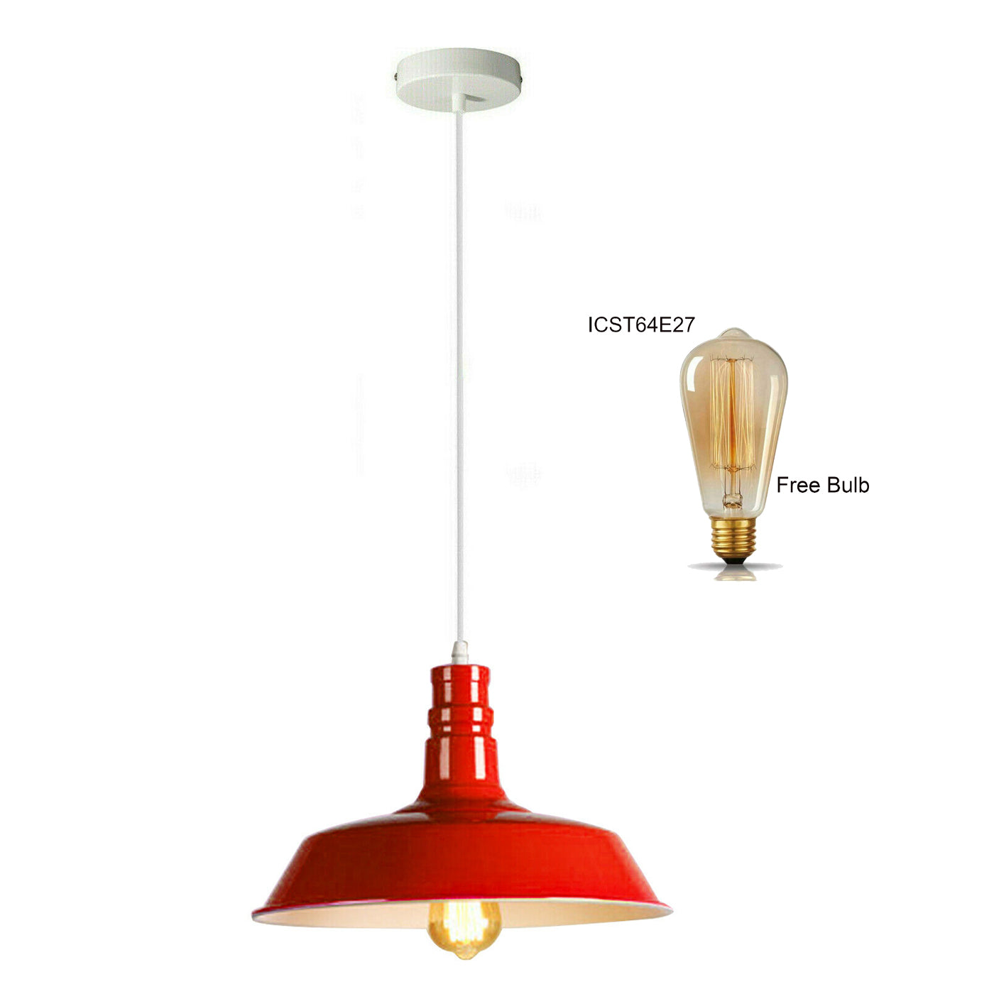 Metal Bowl Shade Pendant Light Chandelier Decorative Hanging Lamp Pendant Lighting Adjustable~1277-7
