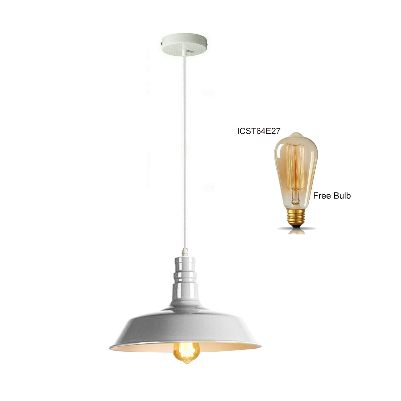 Metal Bowl Shade Pendant Light Chandelier Decorative Hanging Lamp Pendant Lighting Adjustable~1277-6