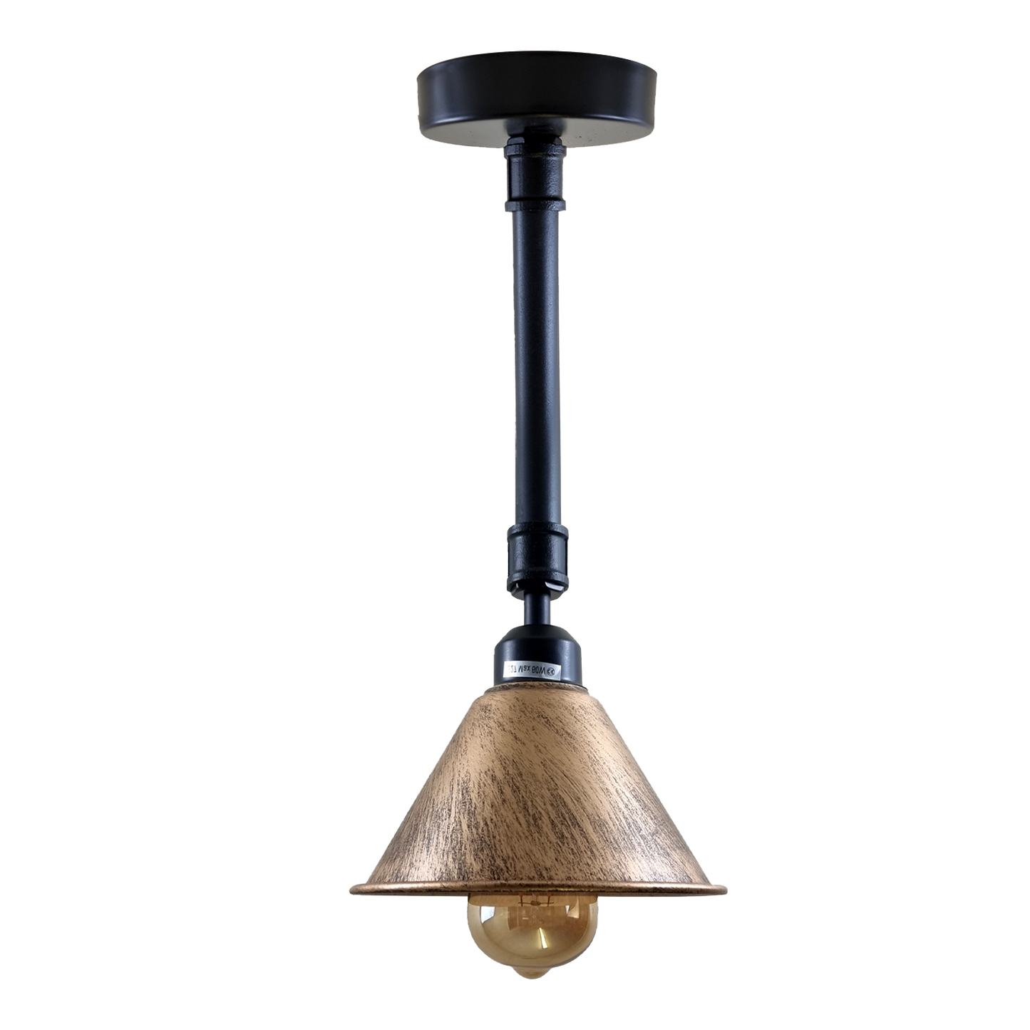 Brushed Copper Metal Lampshade Industrial Retro Lighting Ceiling Light~1139-4