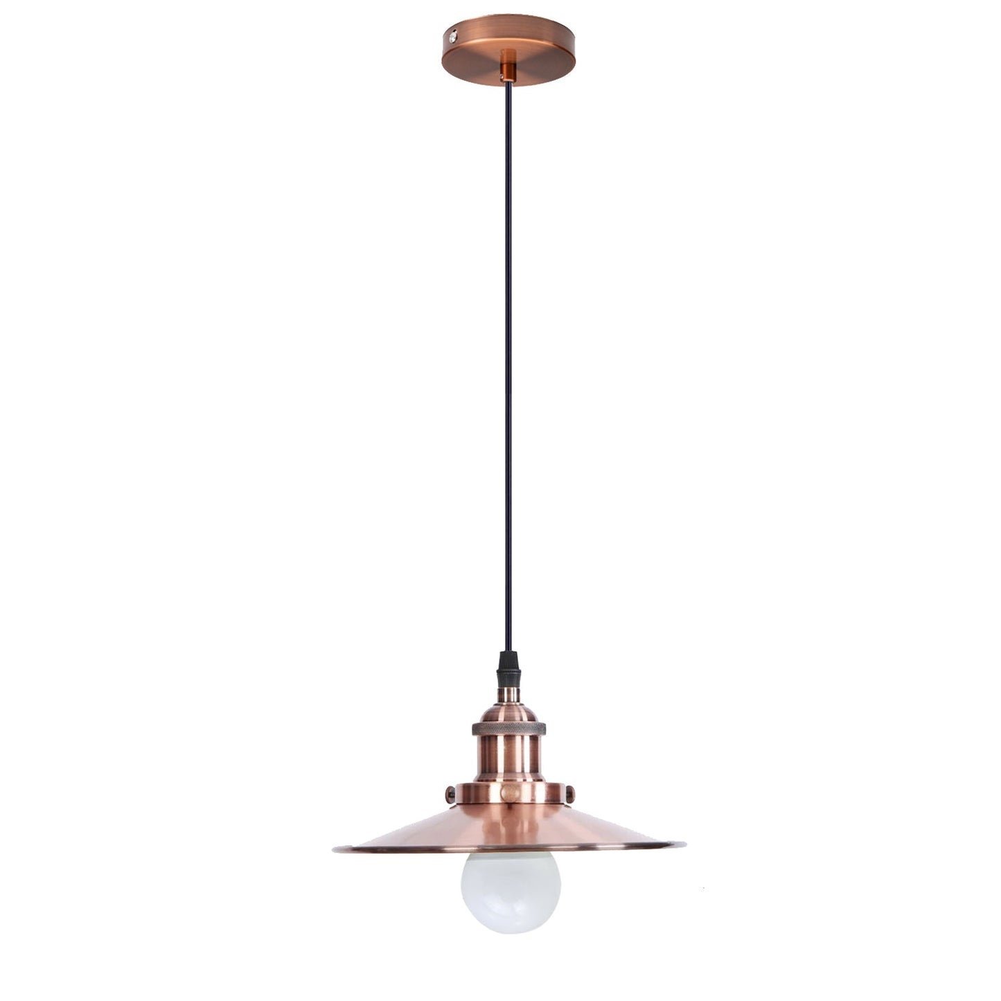 vintage industrial metal retro ceiling pendant light copper shade~1297-7