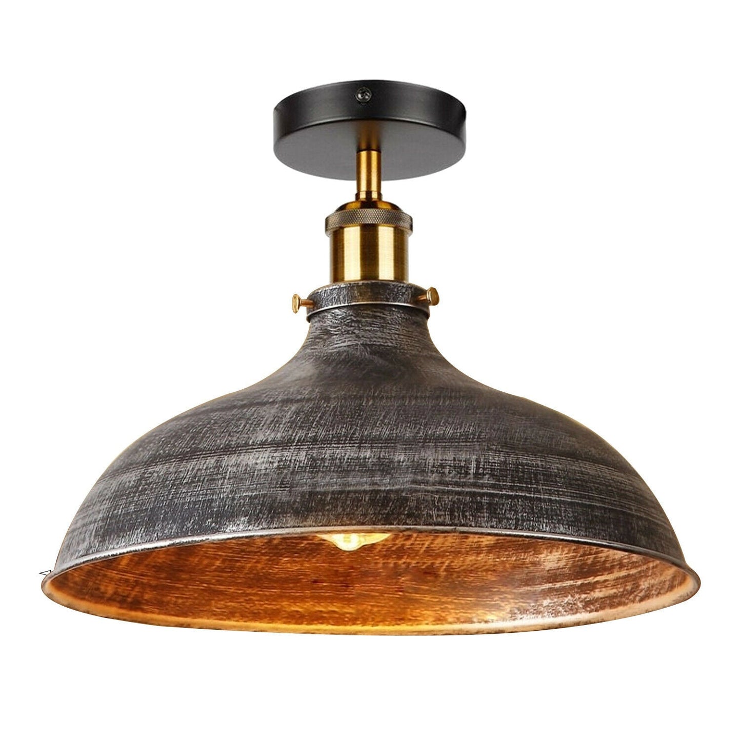 Semi Flush Mount Ceiling Light Fitting, Metal Light Shade Pendant Lighting Lamp, For Bars, Restaurants, Kitchen~1300-1