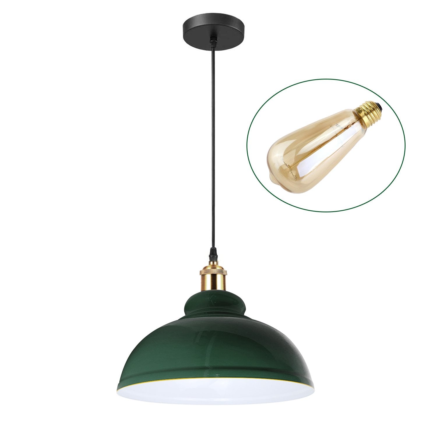 Retro Pendant Light Shade Vintage Industrial Ceiling Lighting LED Restaurant Loft With Free Bulb~2101-2