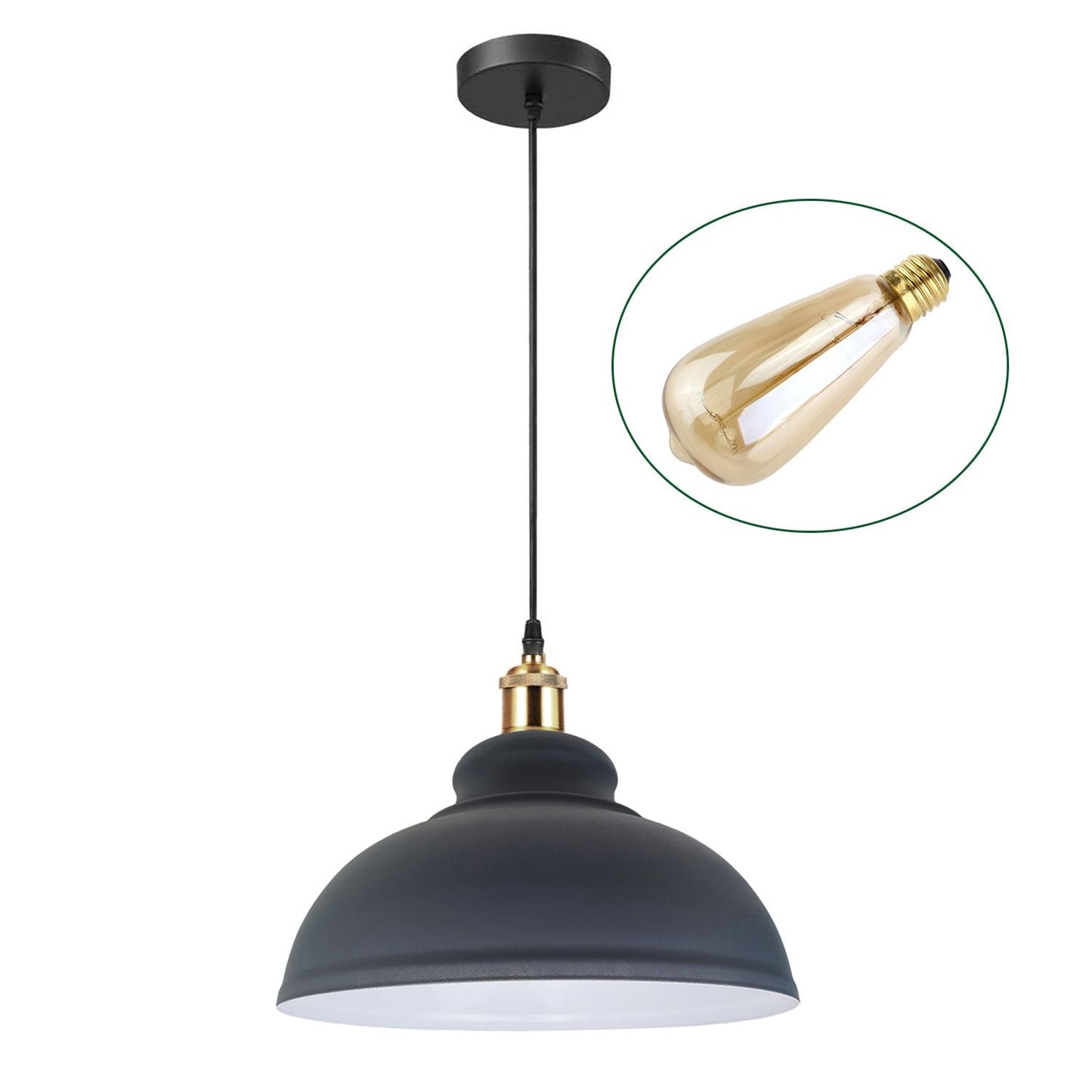 Retro Pendant Light Shade Vintage Industrial Ceiling Lighting LED Restaurant Loft With Free Bulb~2101-8