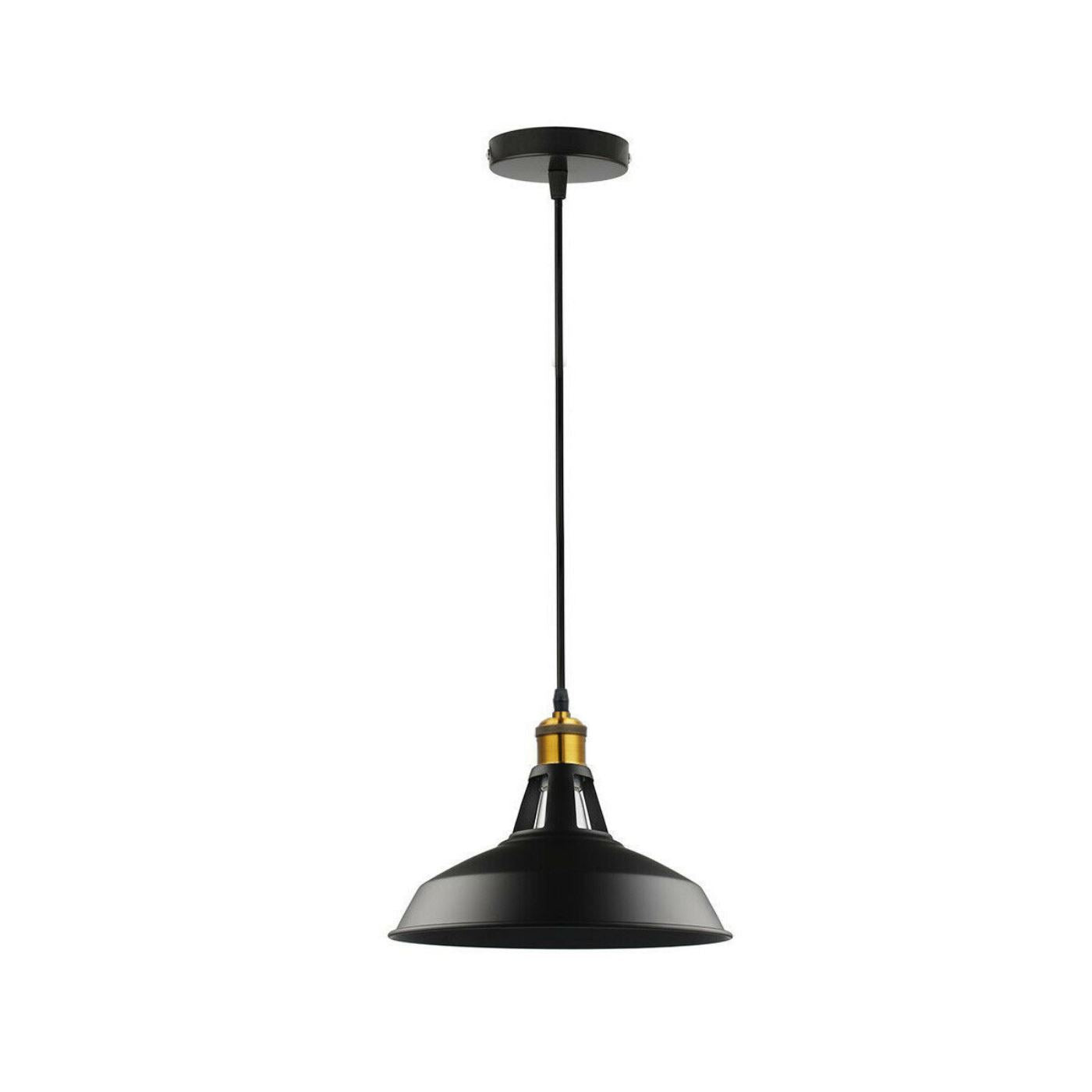 Modern Black Colour Lampshade with FREE Bulb Industrial Retro Style Metal Ceiling Pendant Lightshade~2554-0