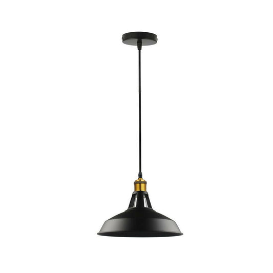 Modern Black Colour Lampshade with FREE Bulb Industrial Retro Style Metal Ceiling Pendant Lightshade~2554-0