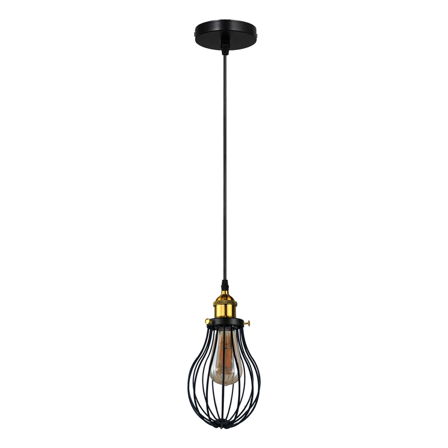 Industrial 3 heads Black hanging Pendant Accessories Ceiling Light Cover Decorative Cage light fixture~3427-0