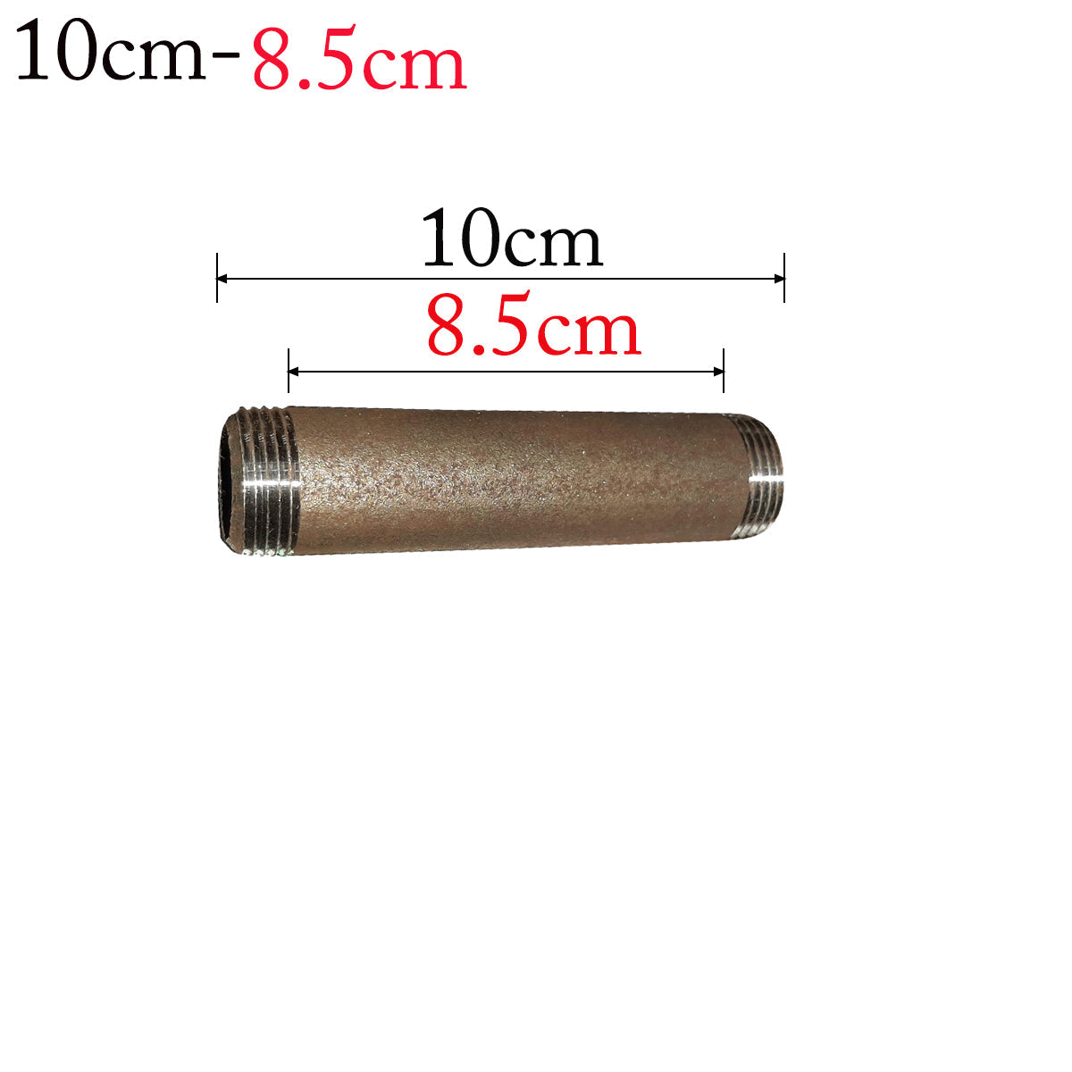 ¾ inch barrel nipple malleable Iron fitting Male BSPT 3/4in to Male BSPT 3/4in - Black Variable sizes from 2.5cm to 60cm~3632-15