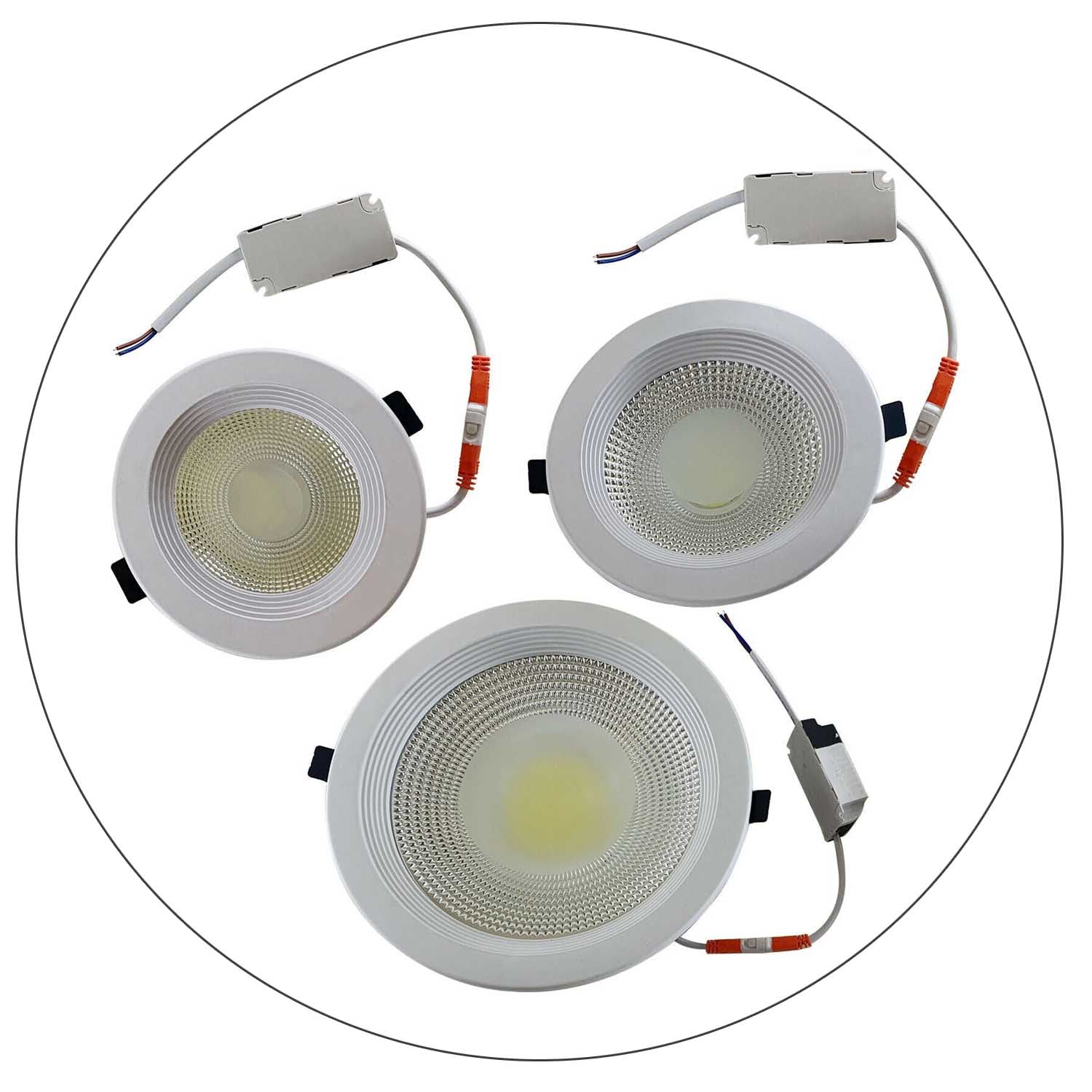 LED Round Recessed Indoor Ceiling Panel down Light Cool White For Hotel, Office, Library, Cellar~1311-12