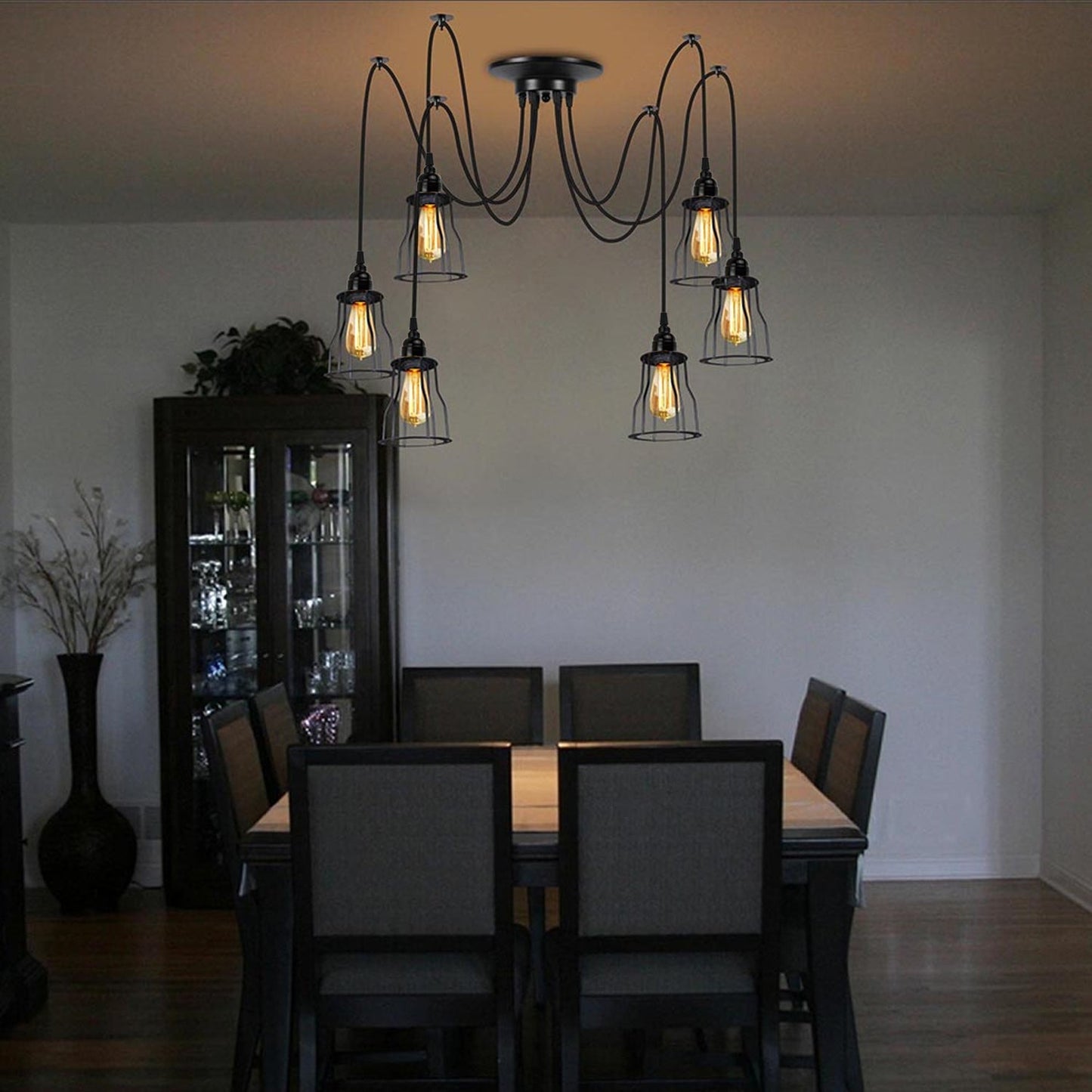 Retro Vintage Chandelier Ceiling Spider Light Industrial Pendant Lamp E27 DIY UK~2614-4