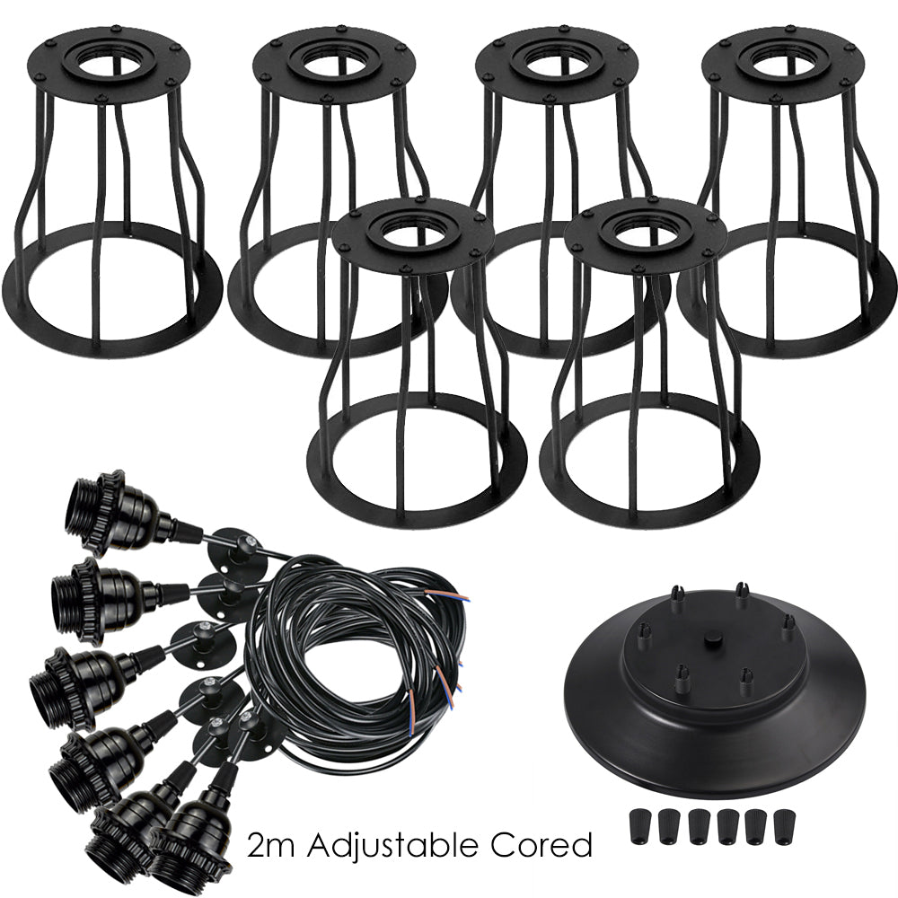 Retro Vintage Chandelier Ceiling Spider Light Industrial Pendant Lamp E27 DIY UK~2614-2