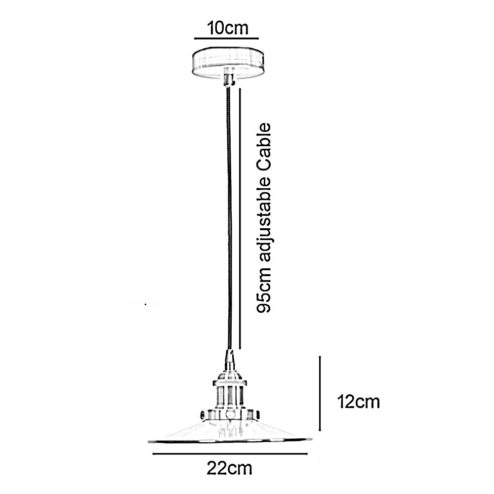 Vintage Industrial Metal Ceiling Pendant Light Shade Modern Hanging Retro Light~2166-11