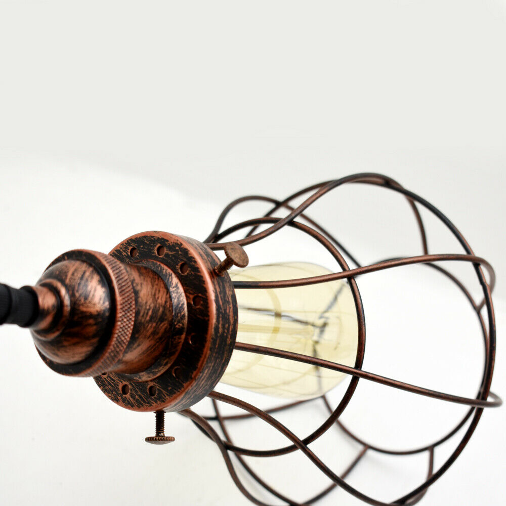 LEDSone industrial vintage 3 round Way Ceiling Pendant Cage Cluster Light Fitting~3233-8