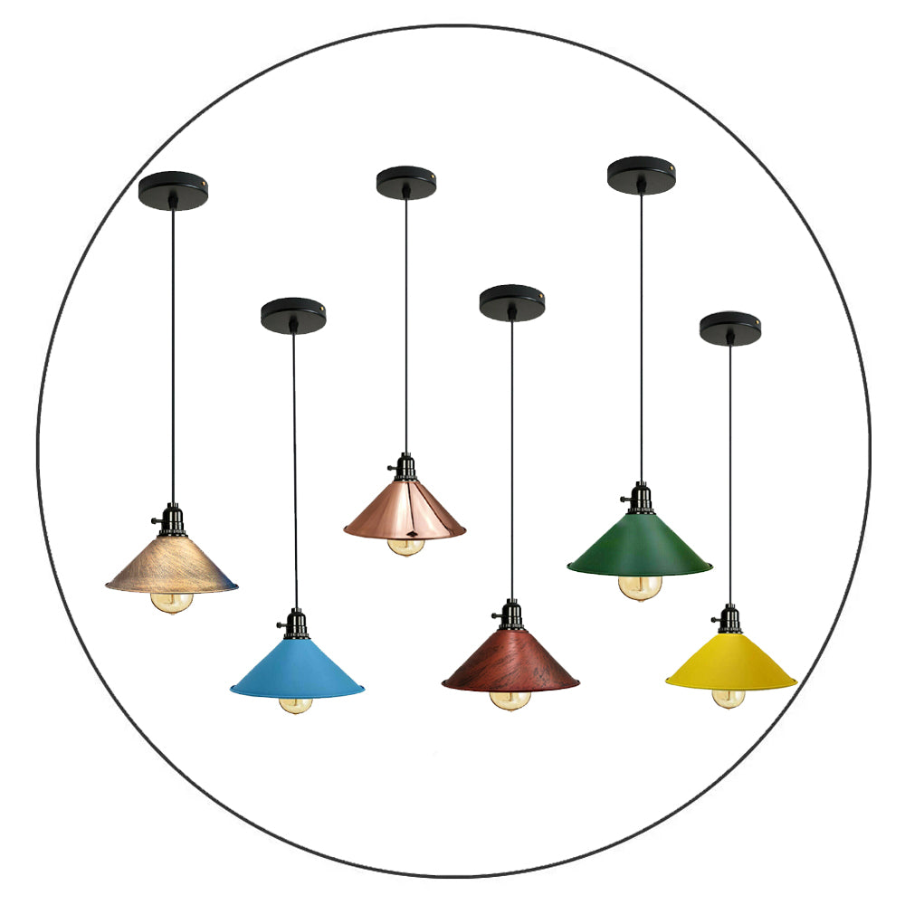 Vintage Industrial Metal Ceiling Pendant Shade Modern Hanging Retro Lights~2056-12