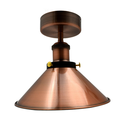 Vintage Industrial Ceiling Lights Retro Pendant Copper Shade Sconce Lamp~2601-0