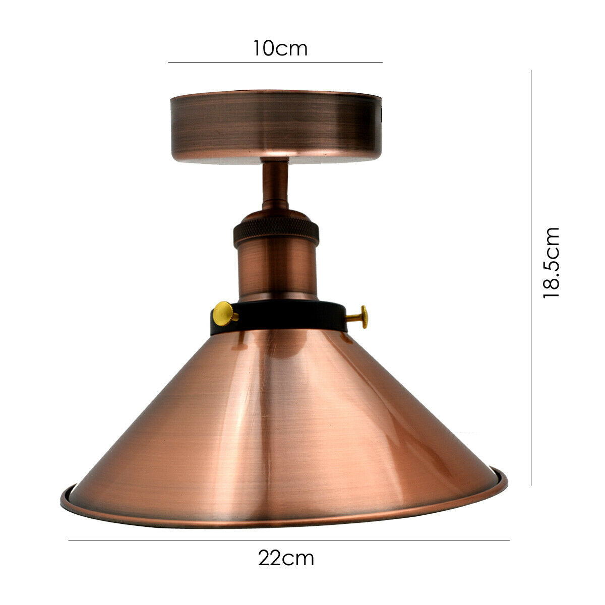 Vintage Industrial Ceiling Lights Retro Pendant Copper Shade Sconce Lamp~2601-1