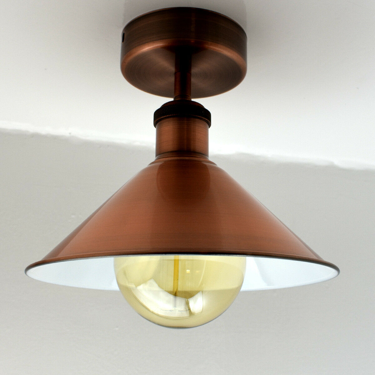 Vintage Industrial Ceiling Lights Retro Pendant Copper Shade Sconce Lamp~2601-2