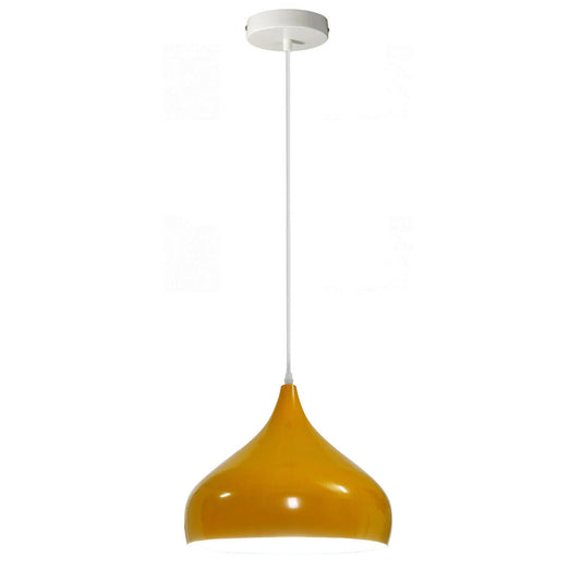 Vintage Industrial Metal Ceiling Yellow Hanging Pendant Shade~2507-0