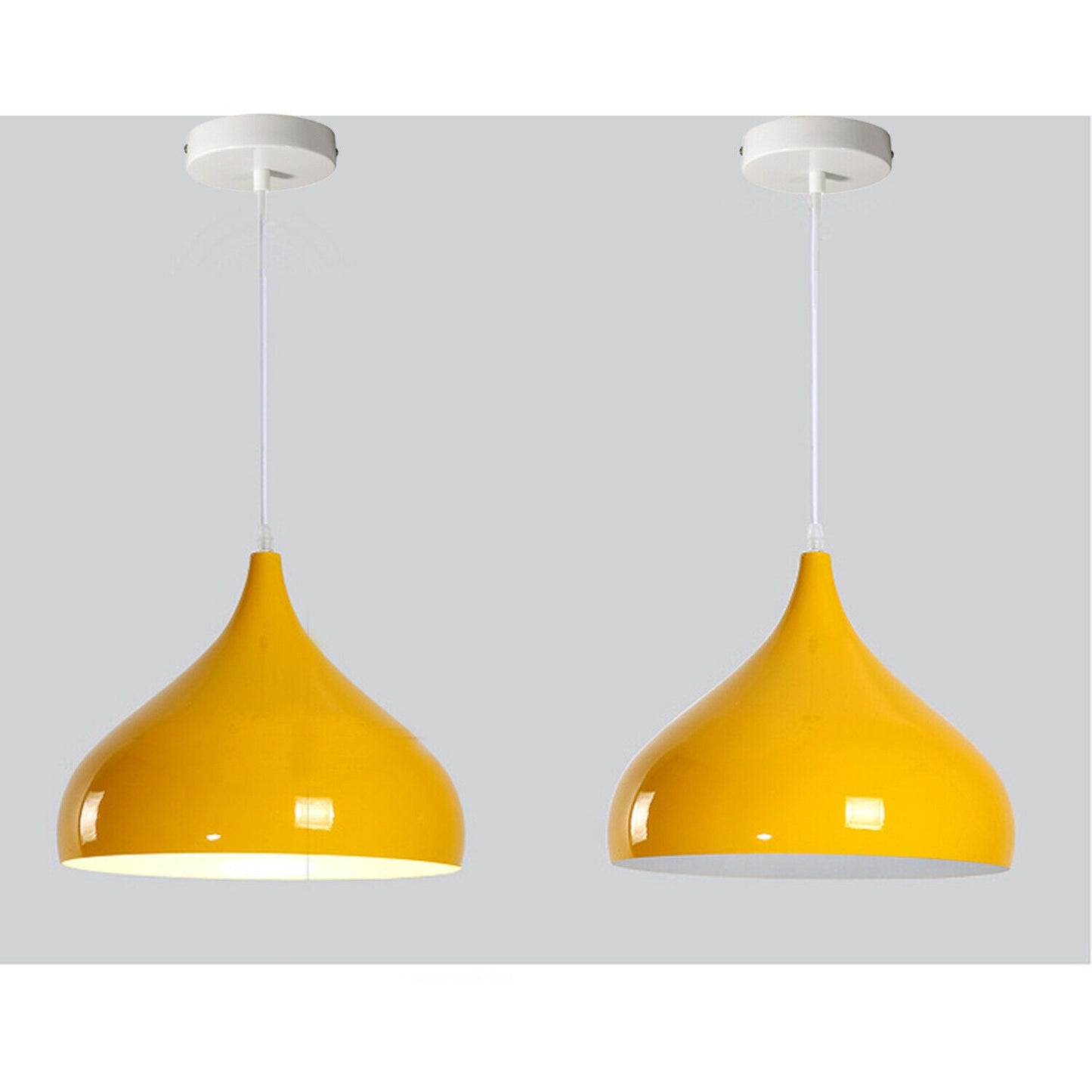 Vintage Industrial Metal Ceiling Yellow Hanging Pendant Shade~2507-9