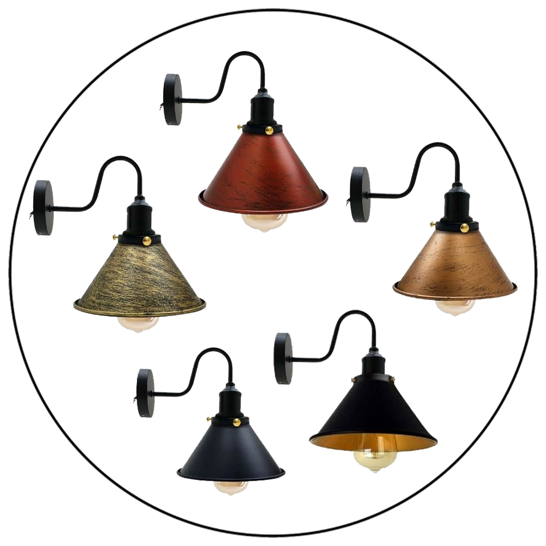 Industrial Metal Wall Light Fitting Vintage Cone shape Wall Sconce~3388-14