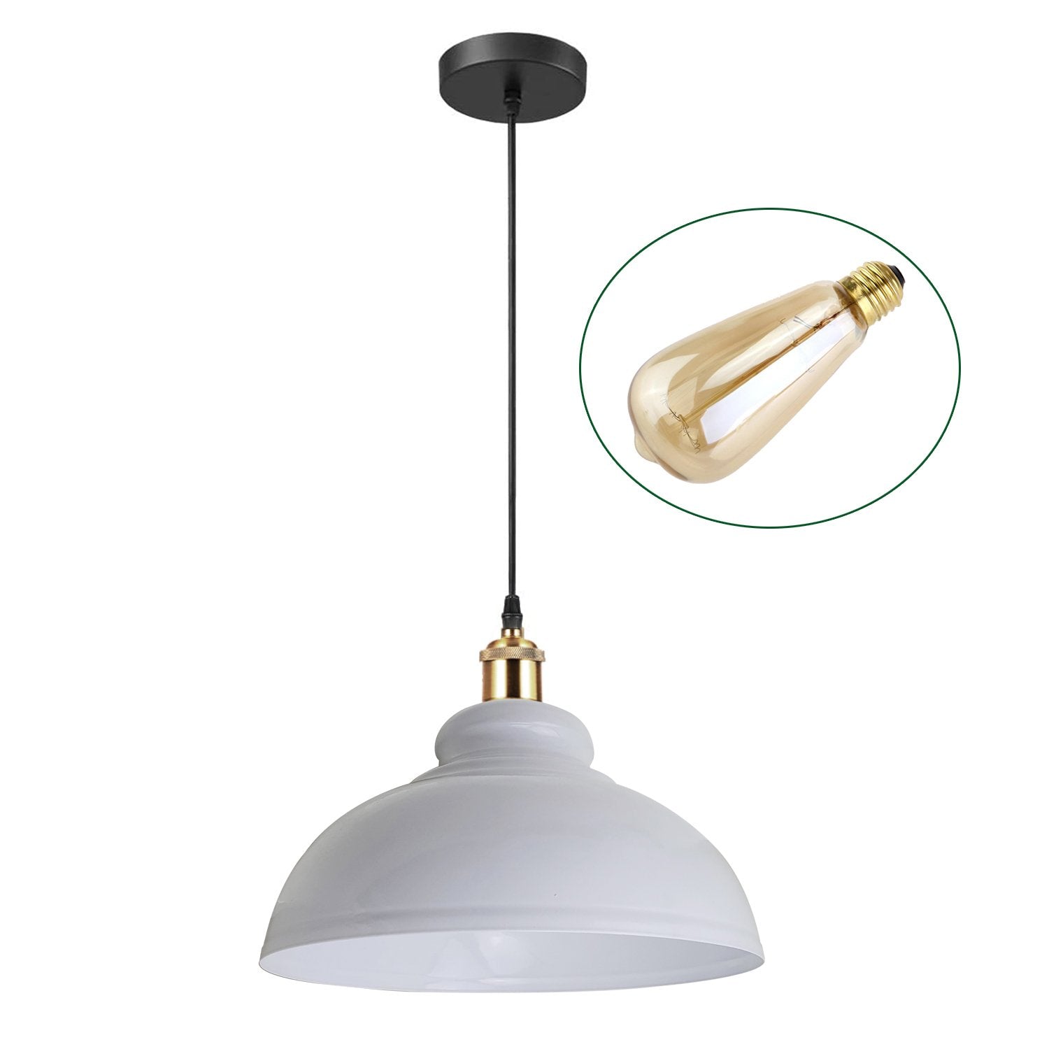 Retro Pendant Light Shade Vintage Industrial Ceiling Lighting LED Restaurant Loft With Free Bulb~2101-10