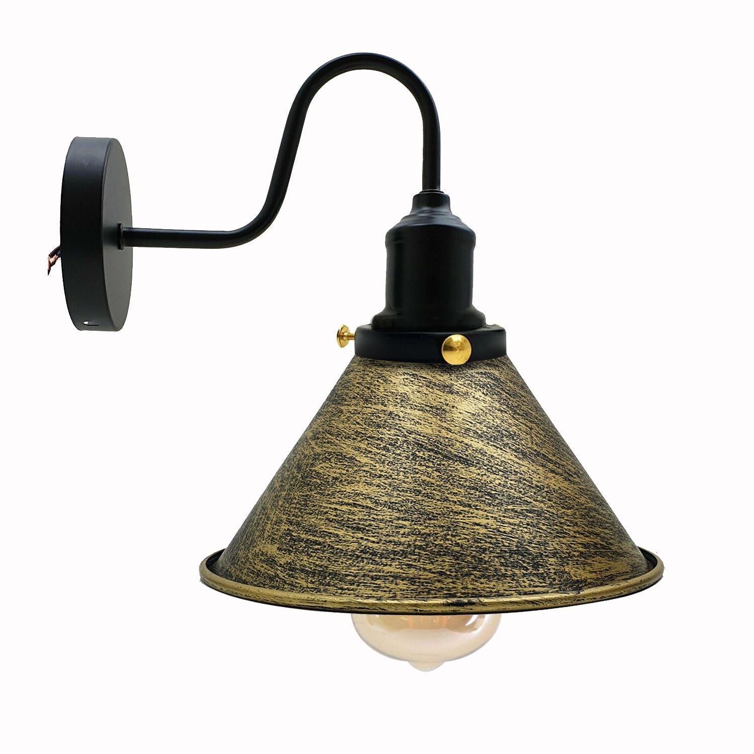 Industrial Metal Wall Light Fitting Vintage Cone shape Wall Sconce~3388-2