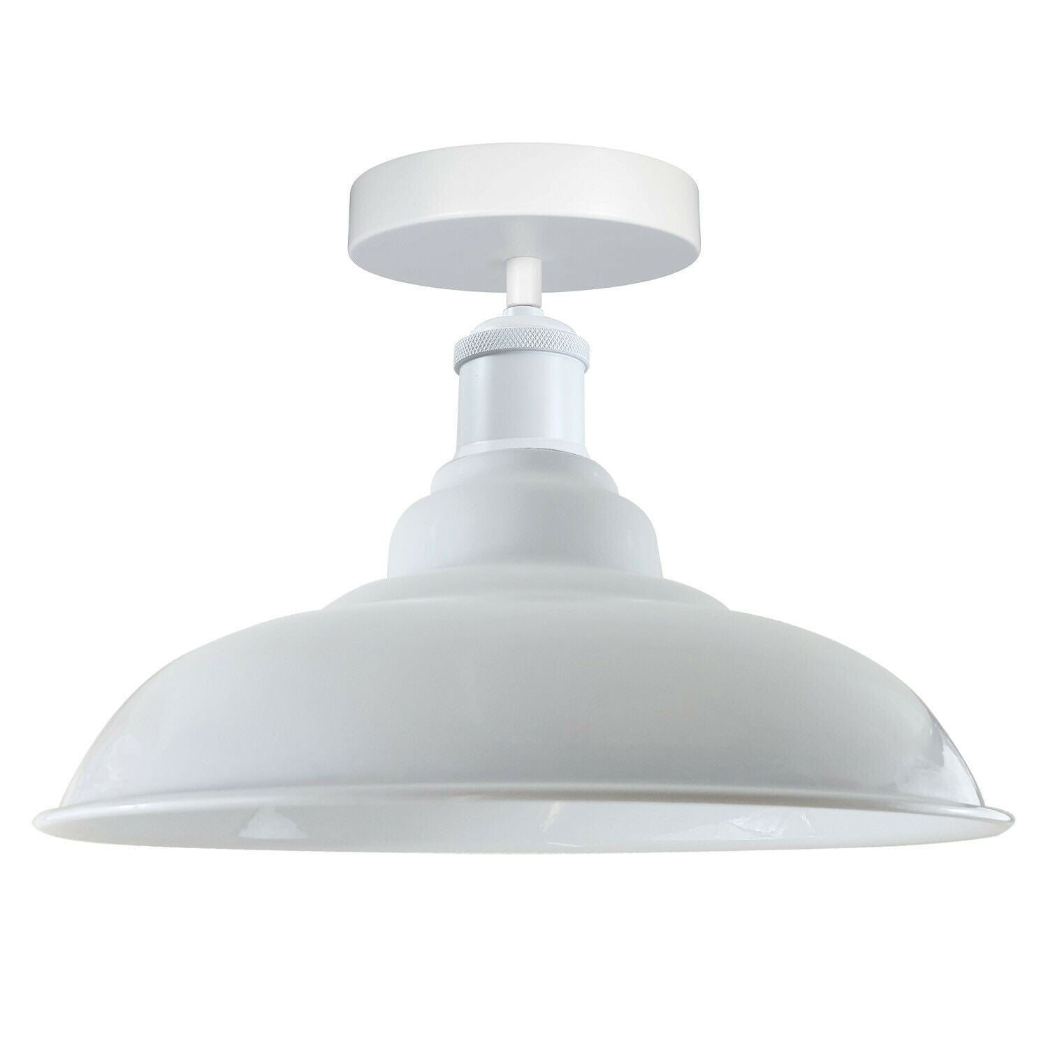 Modern Industrial Style Ceiling Light Fittings Metal Flush Mount Bowl Shape Shade Indoor Lighting, E27 Base~1192-0