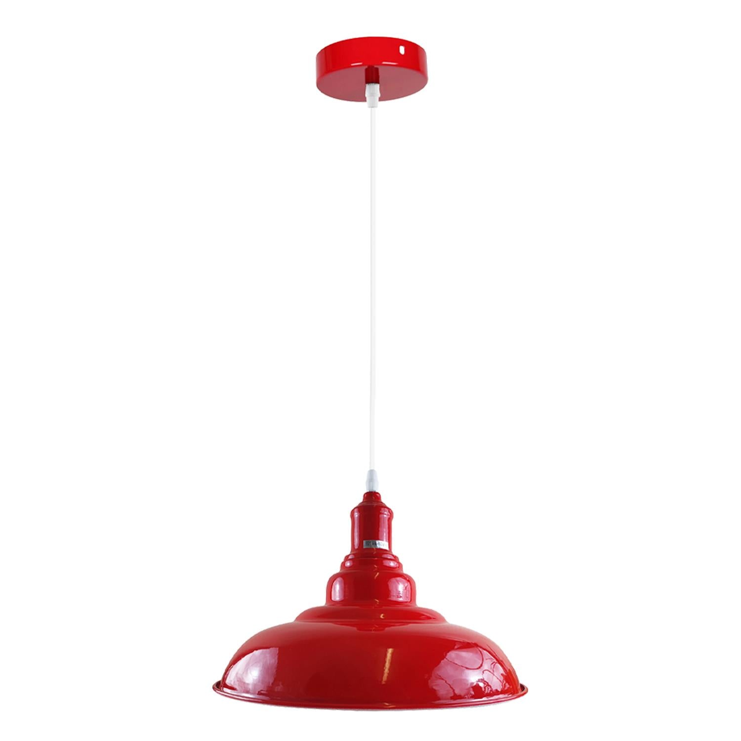 Modern Red Lighting Pendant Shade Metal Retro Bedroom Kitchen Modern Light Style Home~1435-2