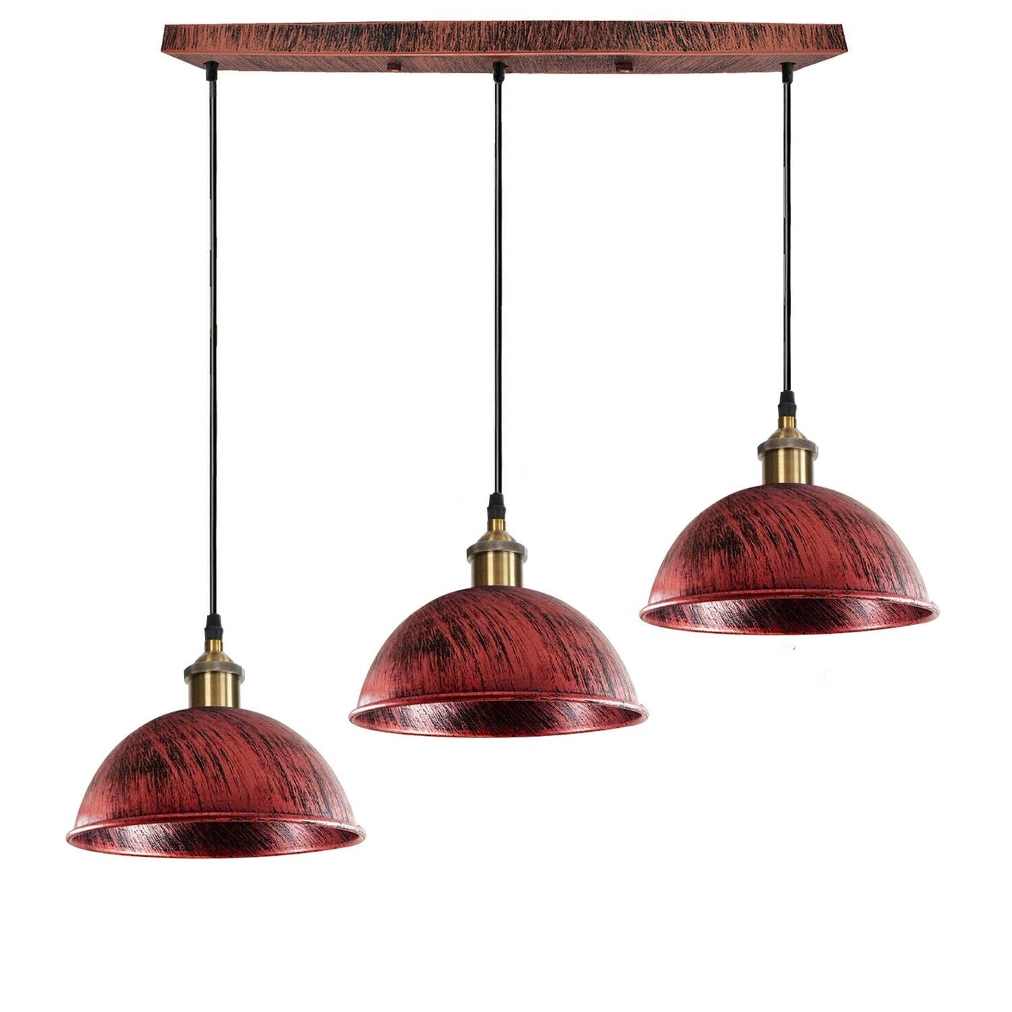 Vintage Industrial Retro 3Head Dome Ceiling Pendant Lamp Shade Light Kit~1248-10