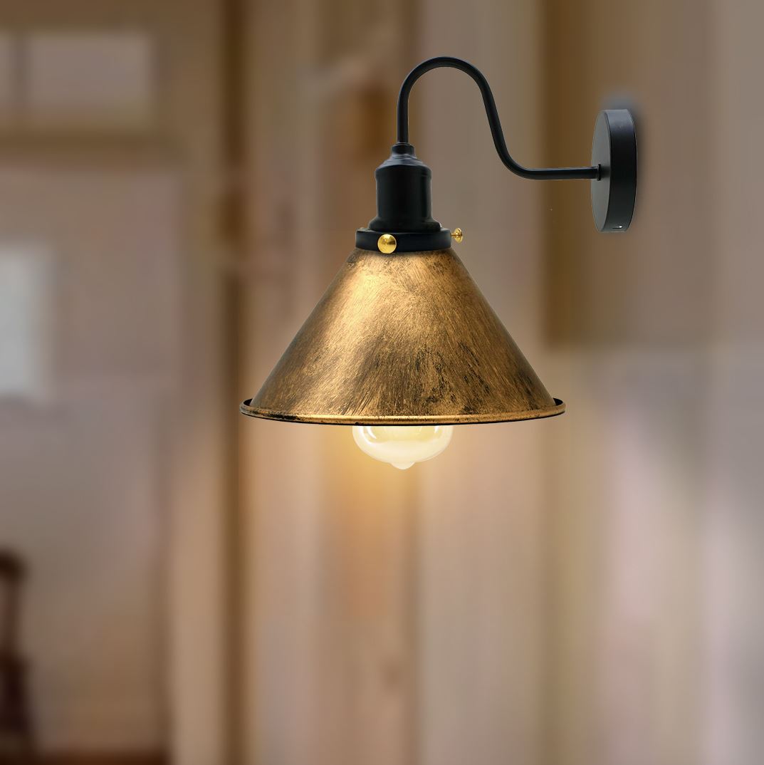 Industrial Metal Wall Light Fitting Vintage Cone shape Wall Sconce~3388-32