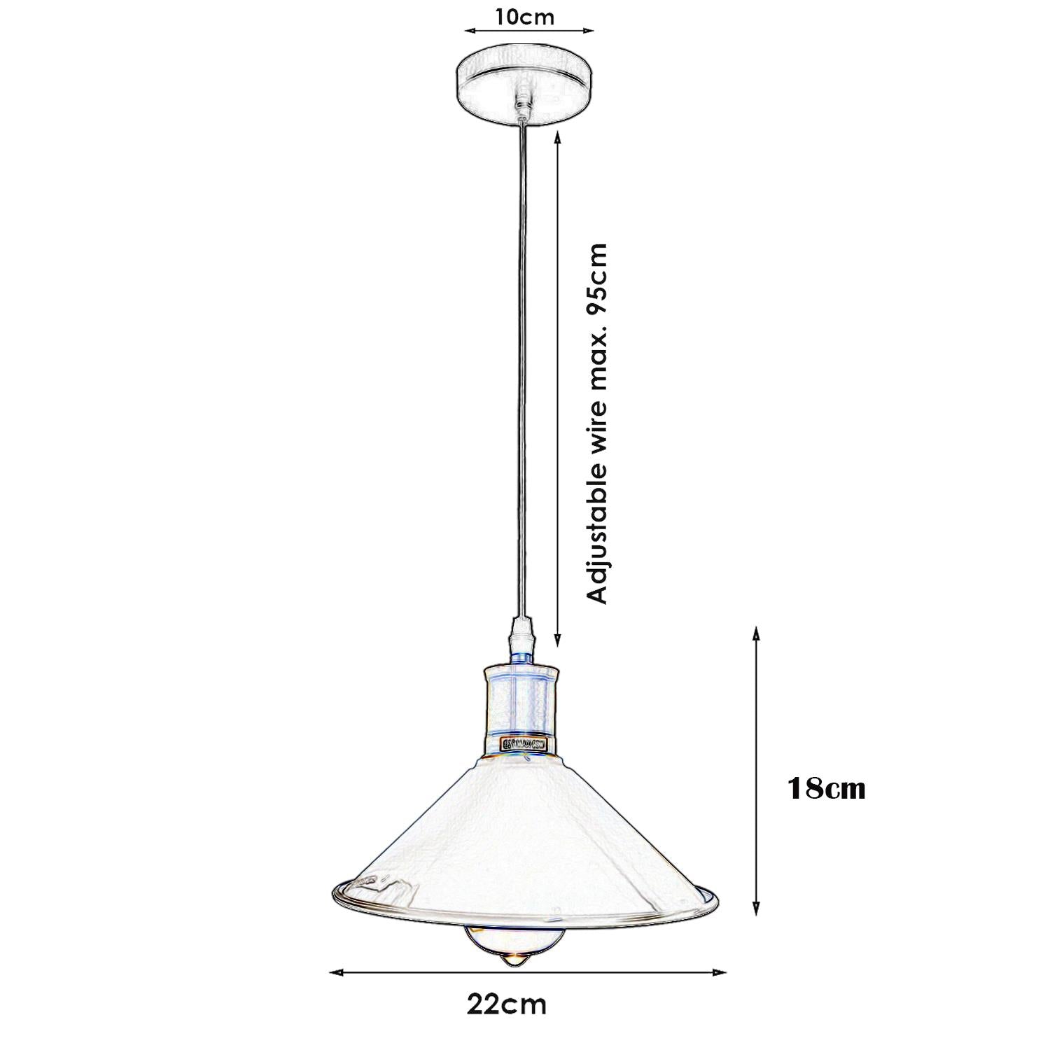 Vintage Industrial Ceiling Pendant Light Retro Loft Style Metal Shade Lamp~1420-15